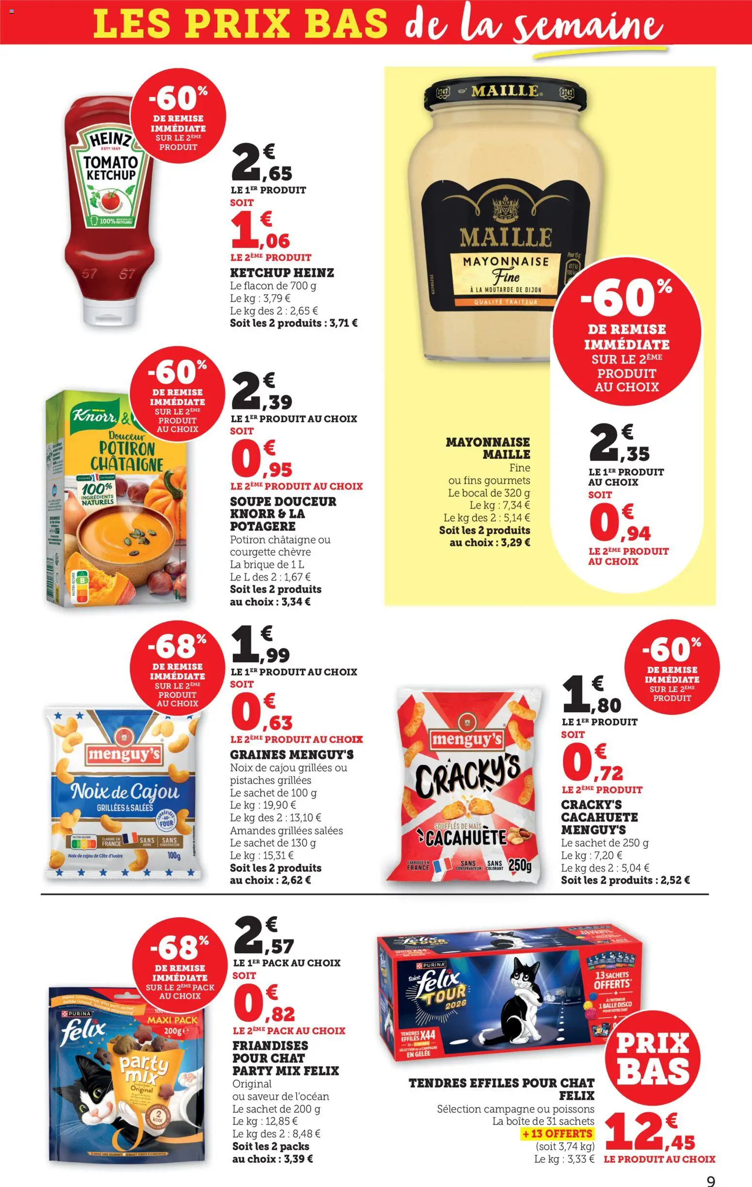 {H1} | Page: 9 | Produits: Noix de cajou, Mayonnaise, Gelée, Noix