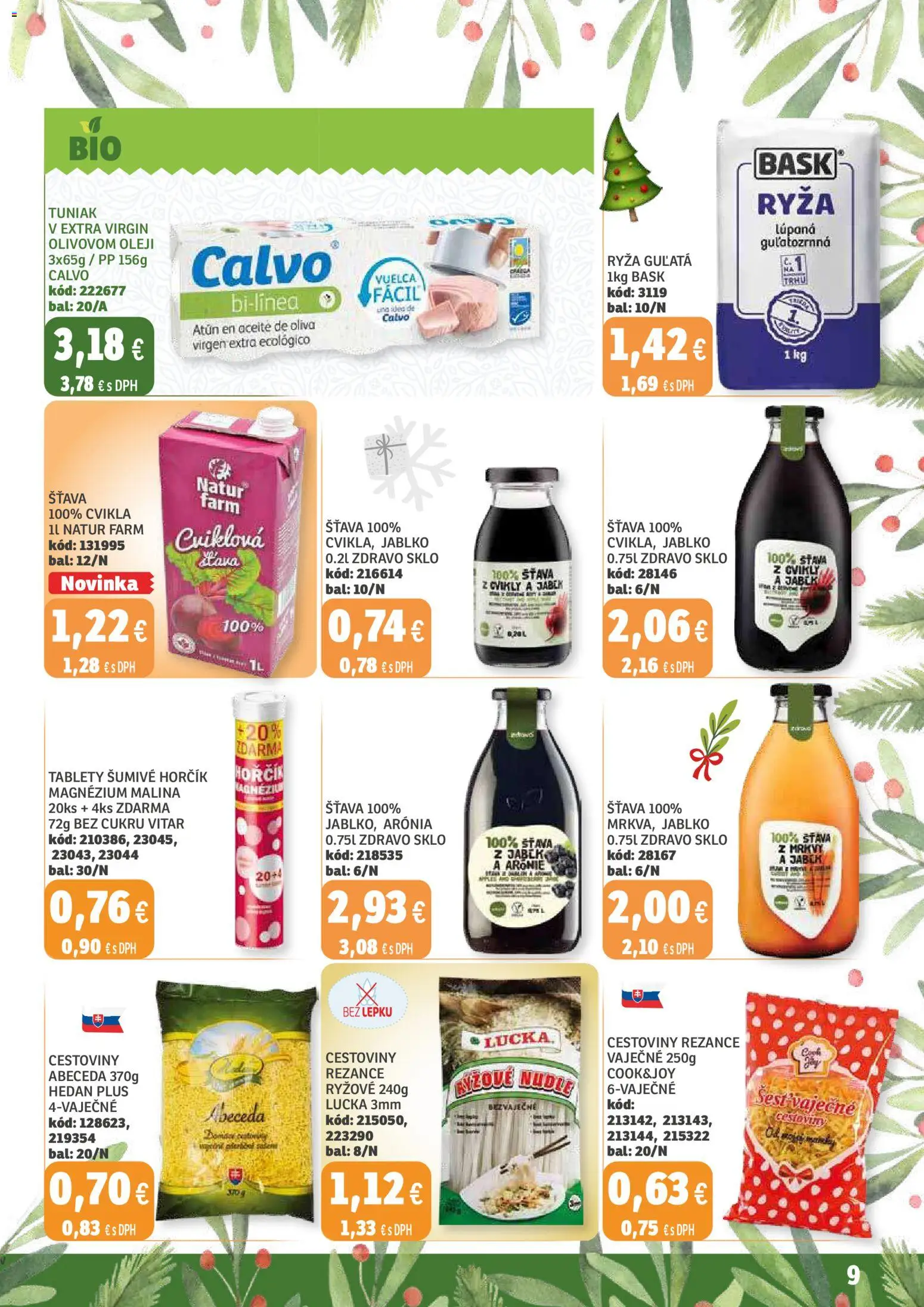 Nové Labaš akcie – leták je platný od 28.11.2025 | Strana: 9 | Produkty: Tuniak, Jablká, Lucka, Rezance