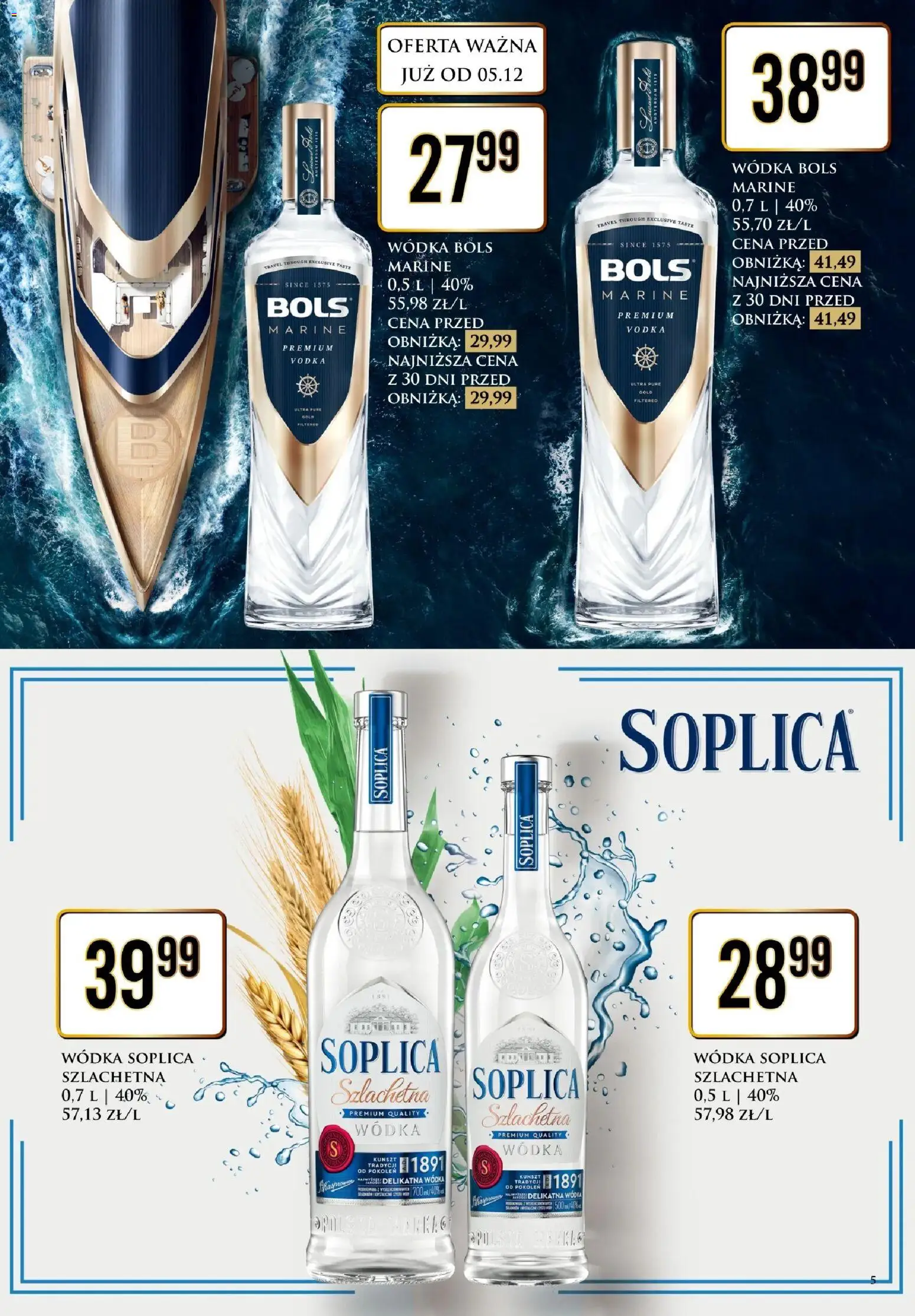 Dino Gazetka alkoholowa od 05.12.2025 | Strona: 5 | Produkty: Soplica wódka, Vodka, Wódka