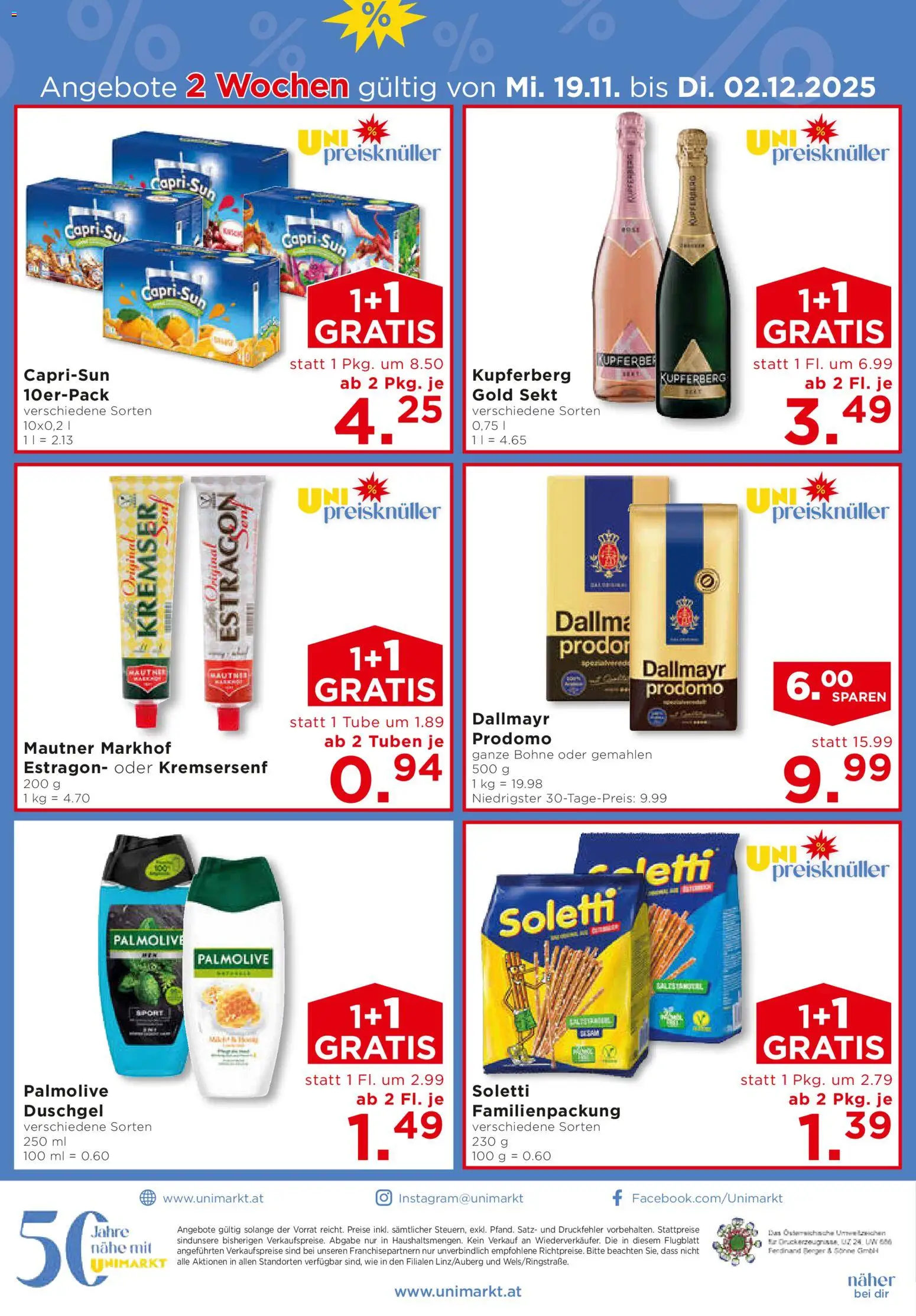 Unimarkt Flugblatt gültig ab 19.11.2025 | Seite: 16 | Produkte: Duschgel