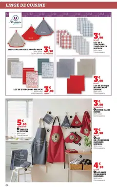 Hyper U - Prévisualisation de Hyper U - Le blanc valide à partir de 27.12.2025 | Page: 24 | Produits: Tablier, Coton, Eponge