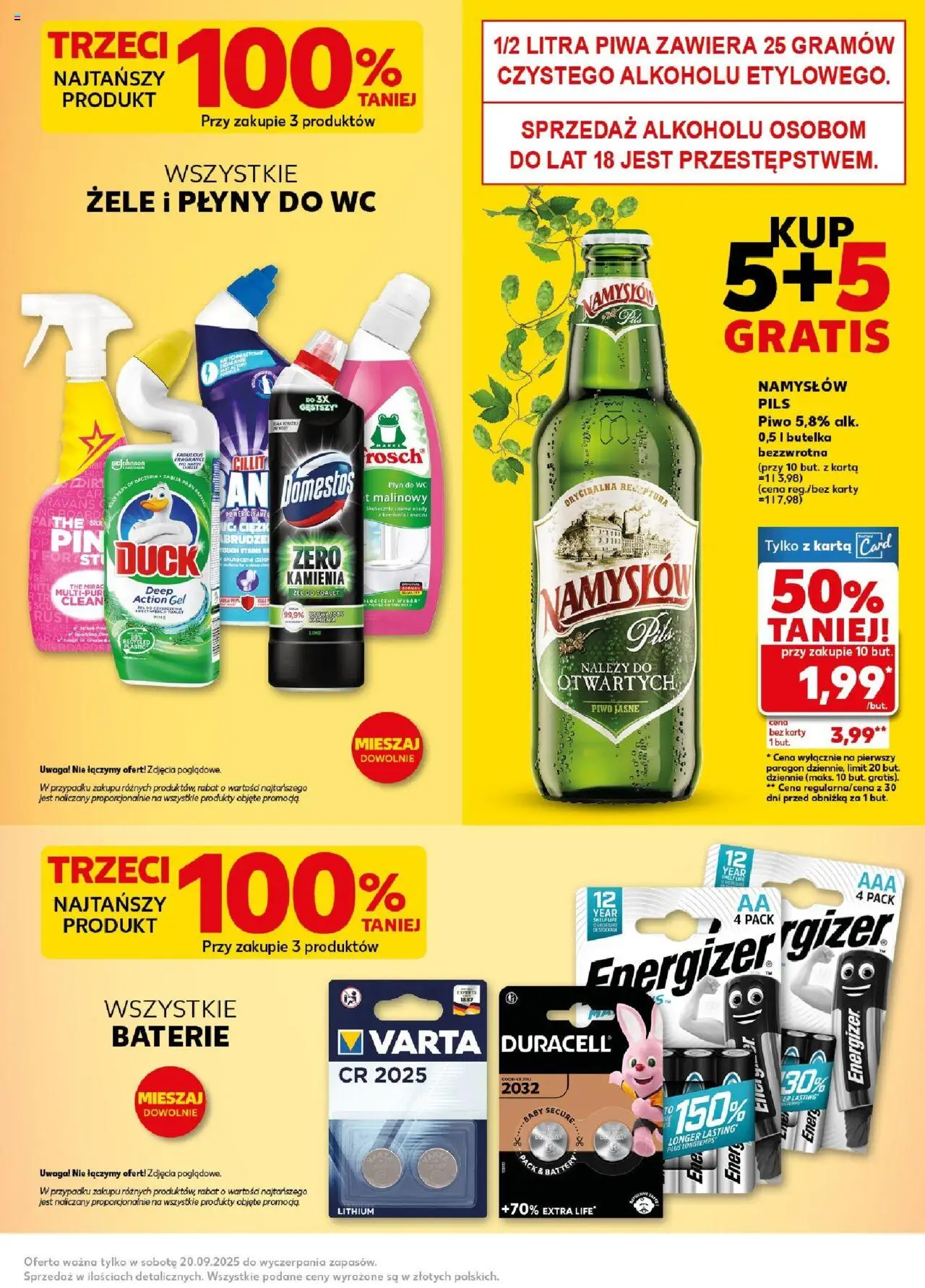 Kaufland gazetka - Super Sobota od 20.09.2025 | Strona: 5 | Produkty: Karta, Cleaner, Domestos, Piwo