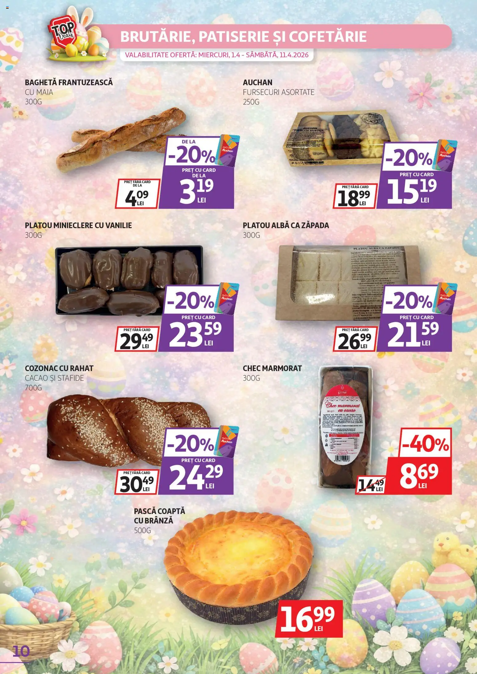 Noul catalog Auchan – valabil de la 25.03.2026 | Pagină: 10 | Produse: Brânză, Cacao, Stafide