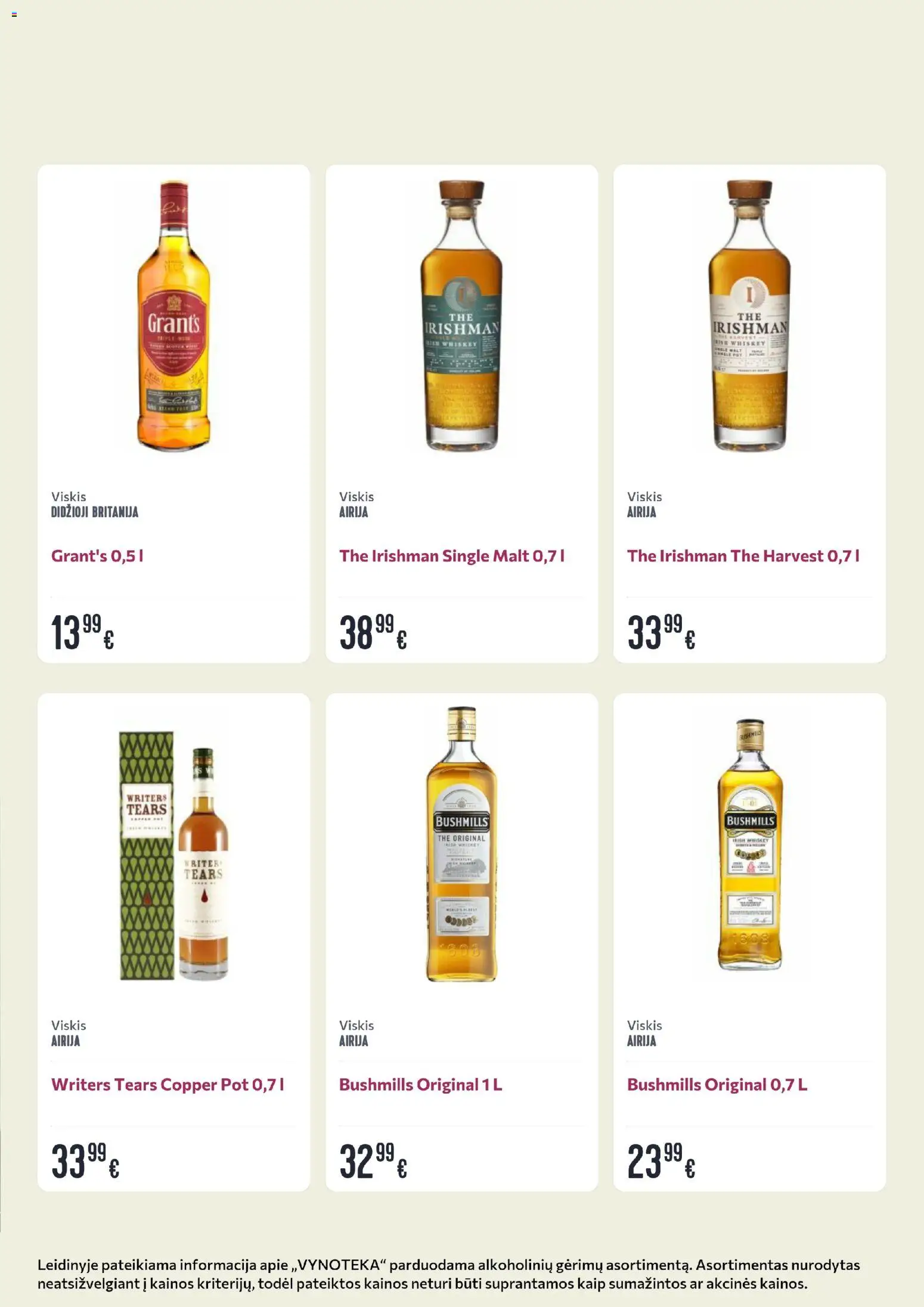 VYNOTEKA akcijos nuo 09.03.2026 | Puslapis: 7 | Prekių: Viskis
