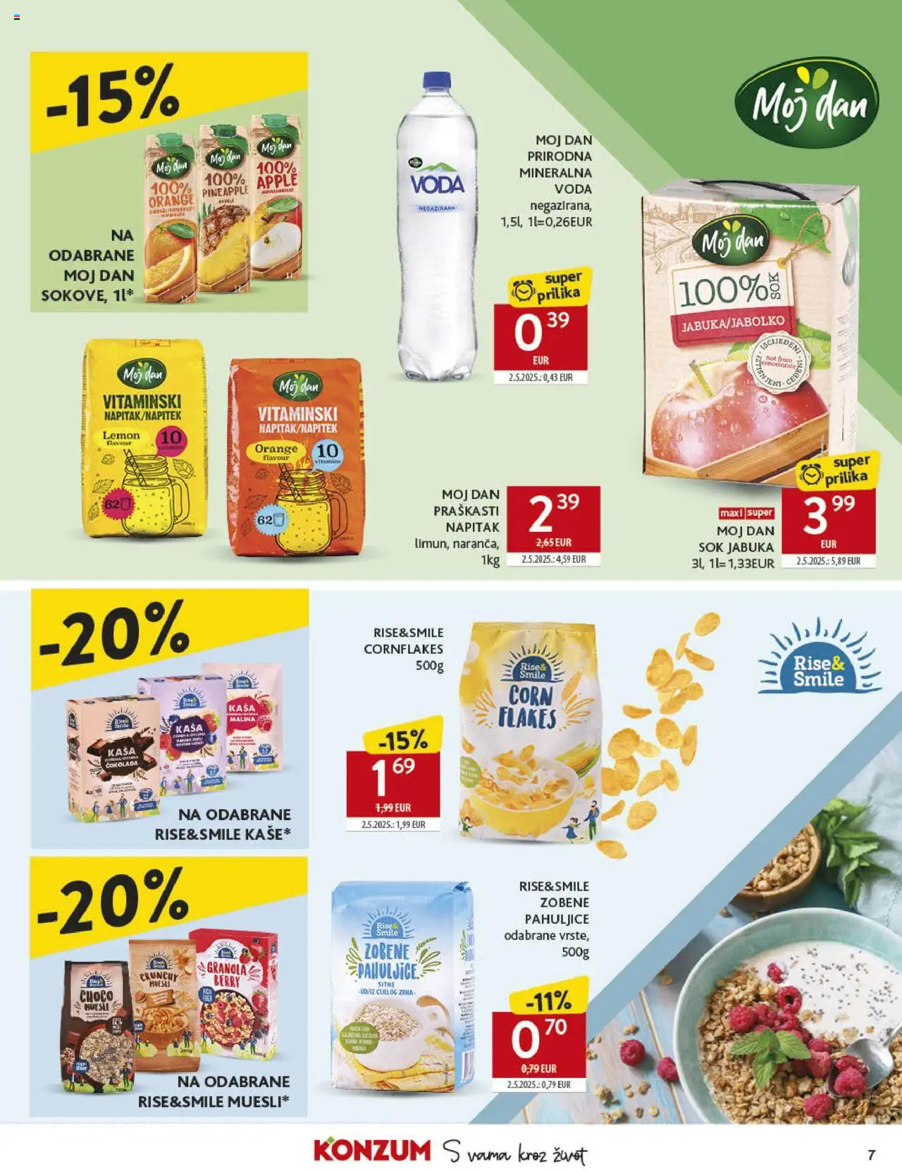 Konzum katalog | vrijedi od 10.09.2025 | Stranica: 7 | Proizvodi: Mineralna voda, Čokolada, Sok, Jabuka