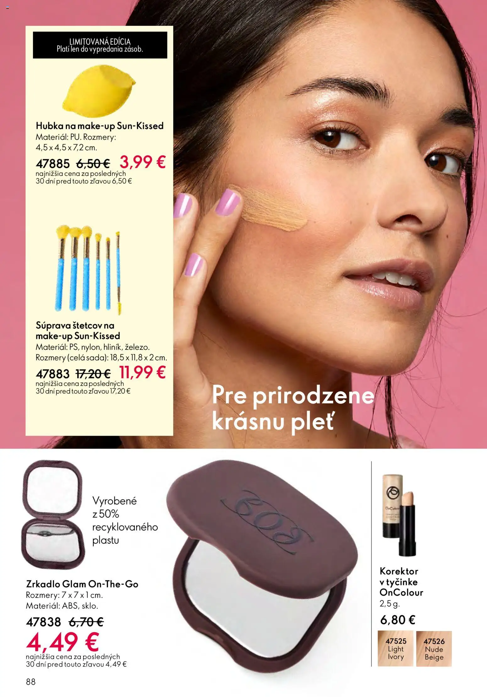 Nové Oriflame akcie – leták je platný od 04.03.2026 | Strana: 88 | Produkty: Zrkadlo, Korektor, Hubka