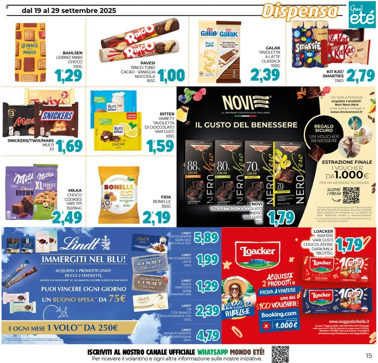 Volantino Eté del 19.09.2025 | Pagina: 15 | Prodotti: Cioccolato, Limone, Tubo, Data