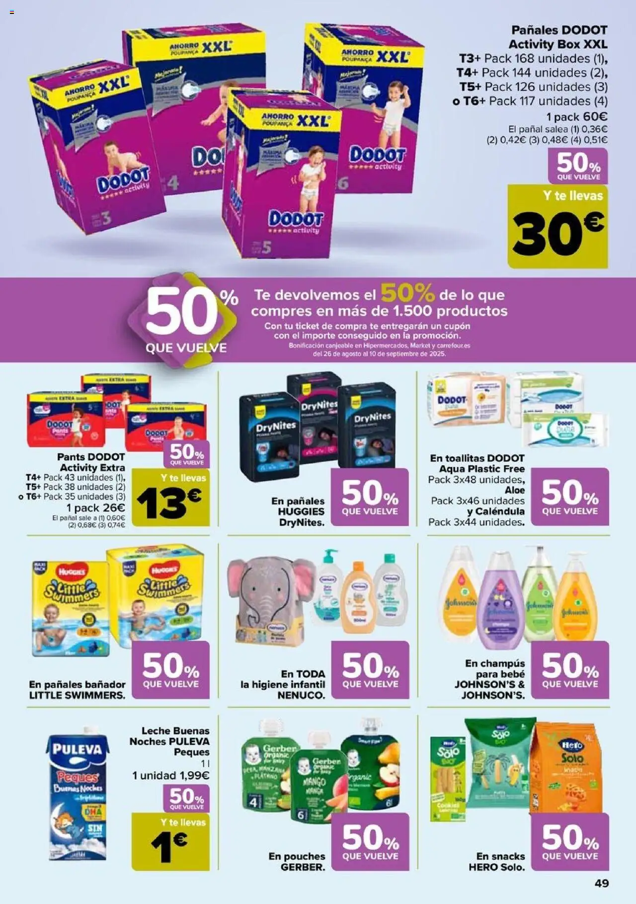 Carrefour folleto │ válido desde el 08.08.2025 | Página: 49 | Productos: Leche, Manzana, Té, Ρούτερ
