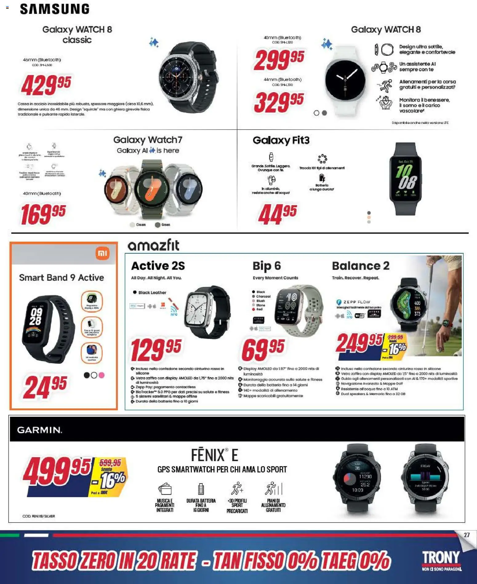 Volantino Trony del 04.12.2025 | Pagina: 27 | Prodotti: Silicone, Navigazione, Smartwatch, Samsung