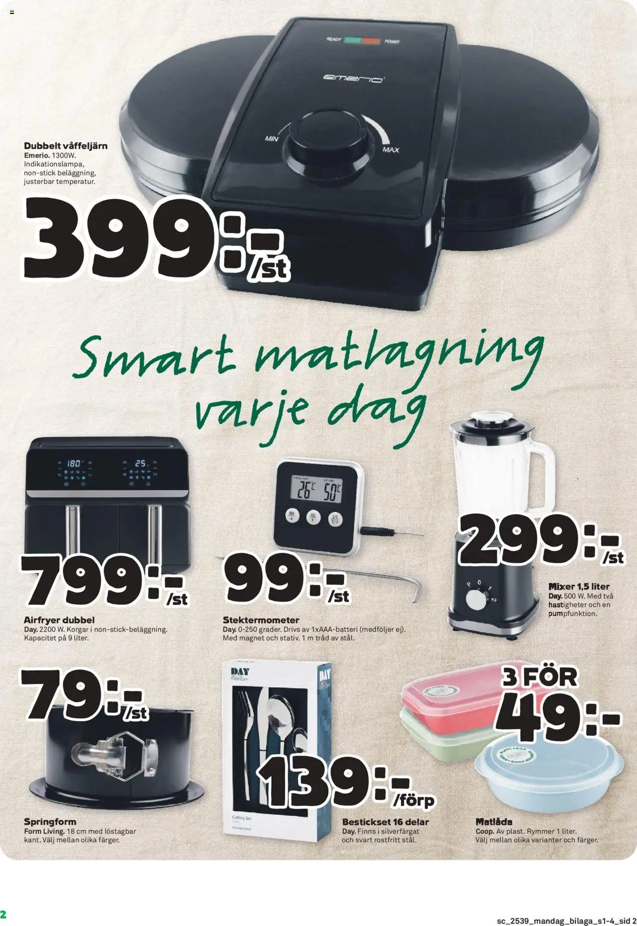 Stora Coop reklamblad aktuell från 22.09.2025 | Sida: 18 | Produkter: Mixer, Set, Våffeljärn, Magnet
