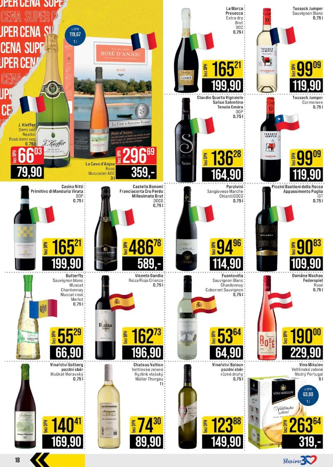 Jip leták - Cash & Carry od 17.09.2025 | Strana: 18 | Produkty: Prosecco, Primitivo Di Manduria, Primitivo, Cabernet Sauvignon