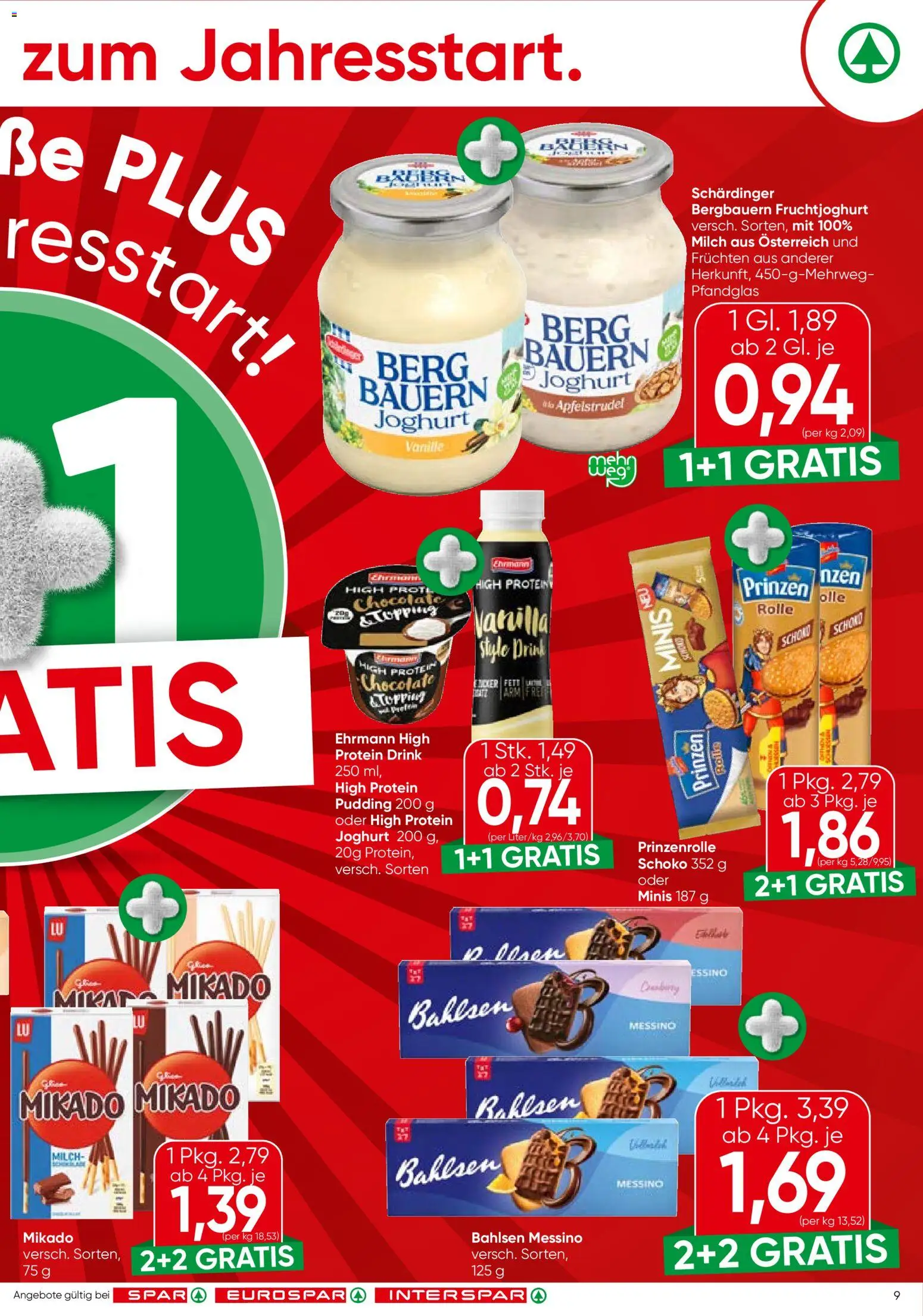Spar Flugblatt - Salzburg gültig ab 02.01.2026 | Seite: 9 | Produkte: Milch, Joghurt