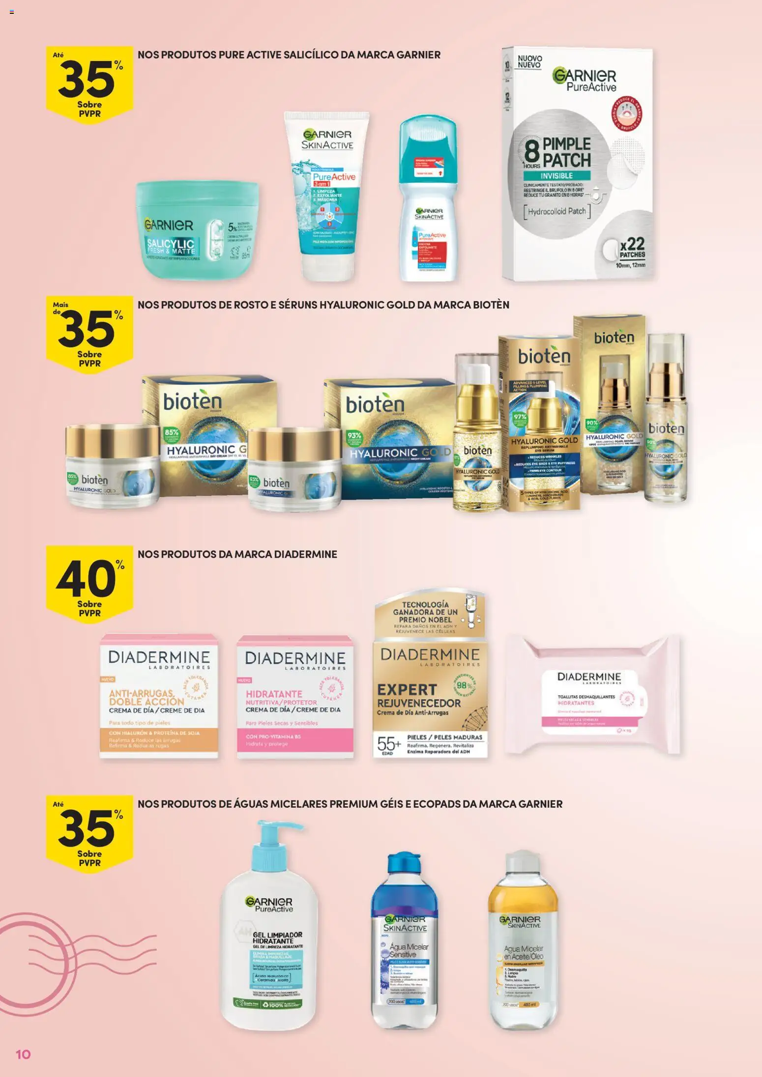 Continente Dia da Mãe │ válido de 14.04.2026 | Página: 10 | Produtos: Soja, Agua, Água micelar, Creme