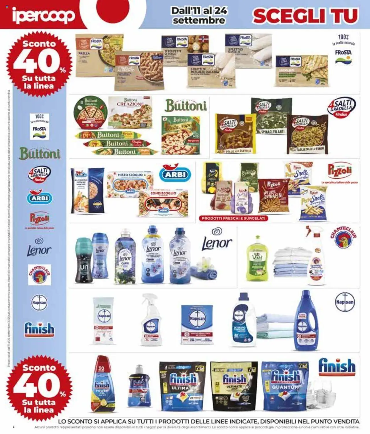 Volantino Ipercoop del 11.09.2025 | Pagina: 6 | Prodotti: Tagliatelle, Spinaci, Padella, Paella