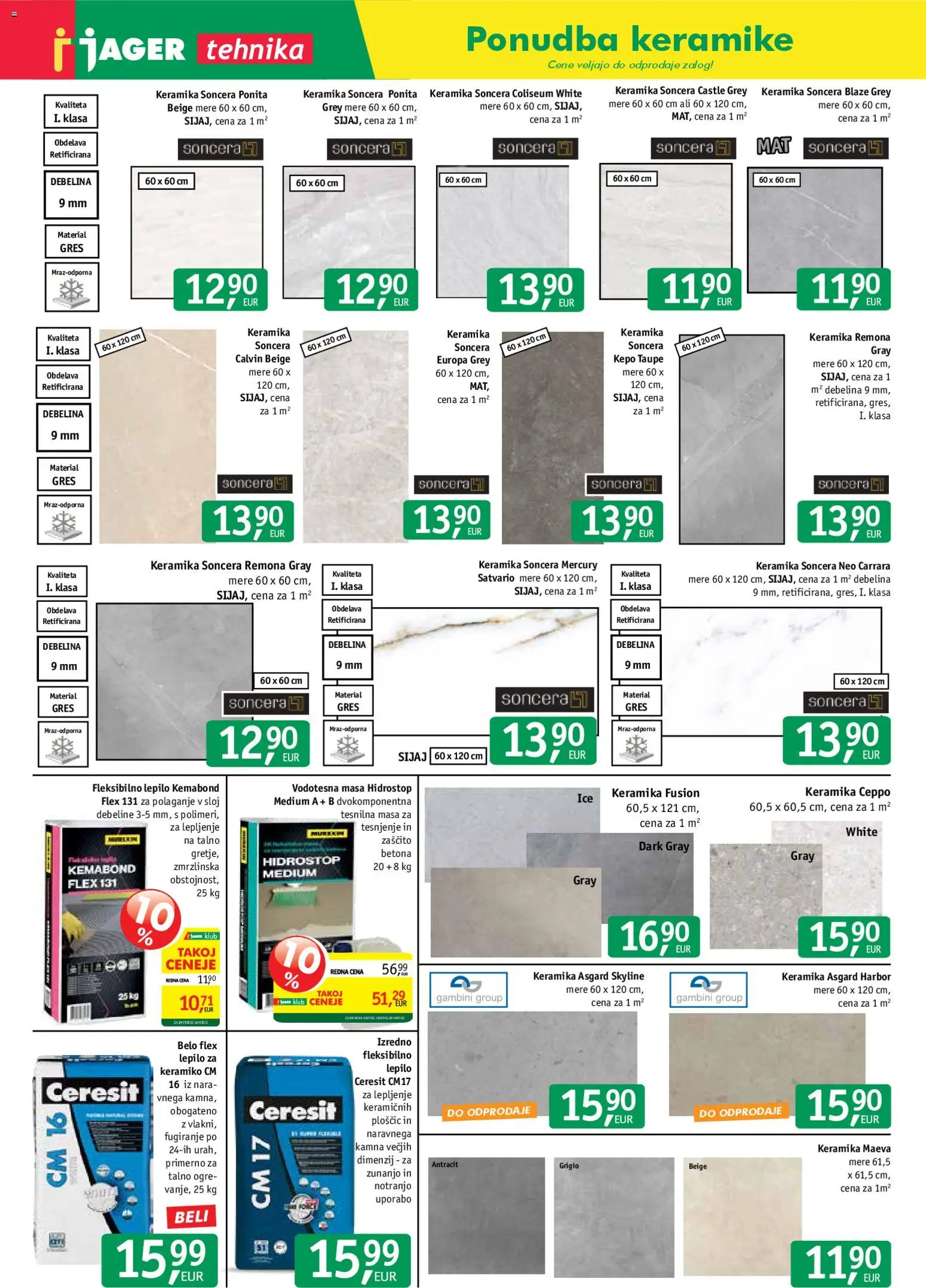 Novi Jager katalog ponudbe – veljaven od 26.11.2025 | Stran: 9 | Izdelki: Lepilo