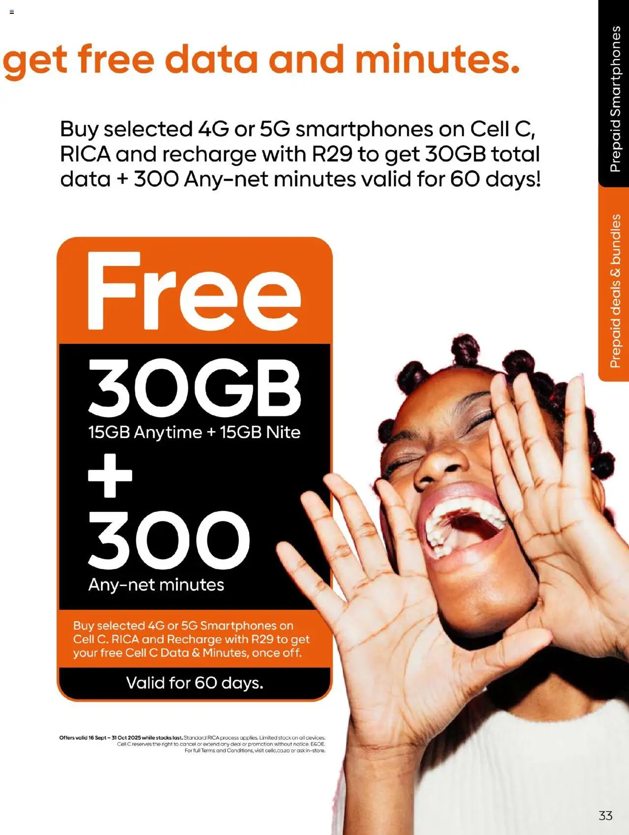 New Cell C catalogue – valid from 16.09.2025 | Page: 33 | Products: Data, Stock