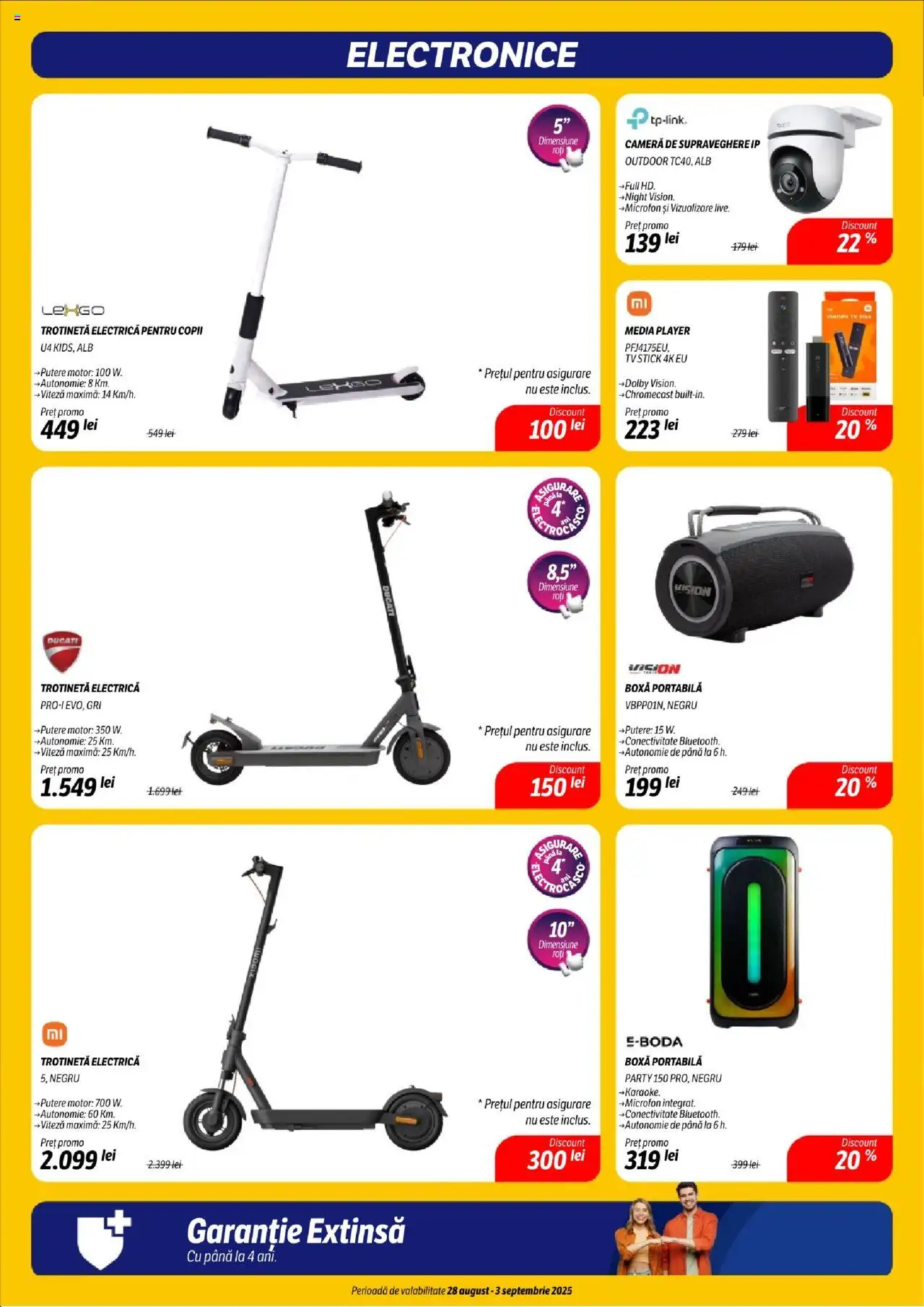 Catalog Flanco – valabil de la 28.08.2025 | Pagină: 15 | Produse: Player, Cameră, Trotinetă, Boxă portabilă