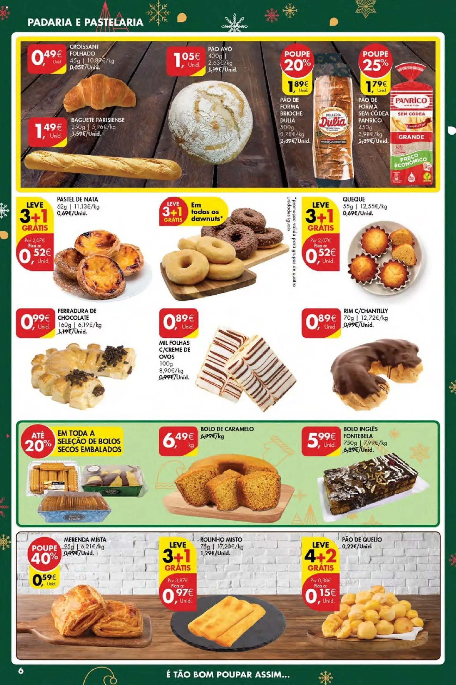 Pingo Doce Poupe Esta Semana Açores │ válido de 11.12.2025 | Página: 6 | Produtos: Padaria, Pão de queijo, Bolo, Pão