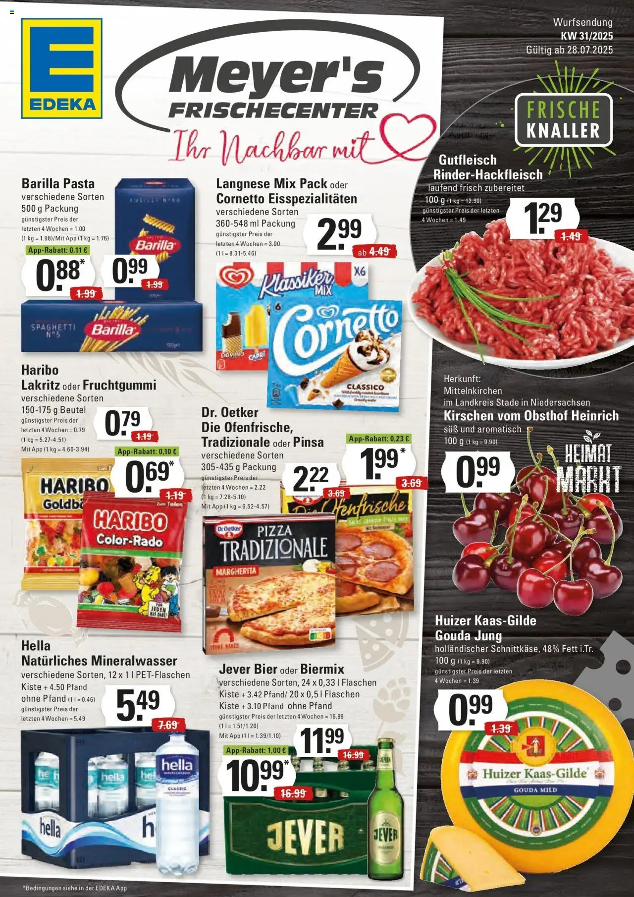 Edeka prospekt Hamburg	 - gültig ab dem 27.07.2025 | Seite: 1 | Produkte: Gouda, Kirschen, Jever, Pizza