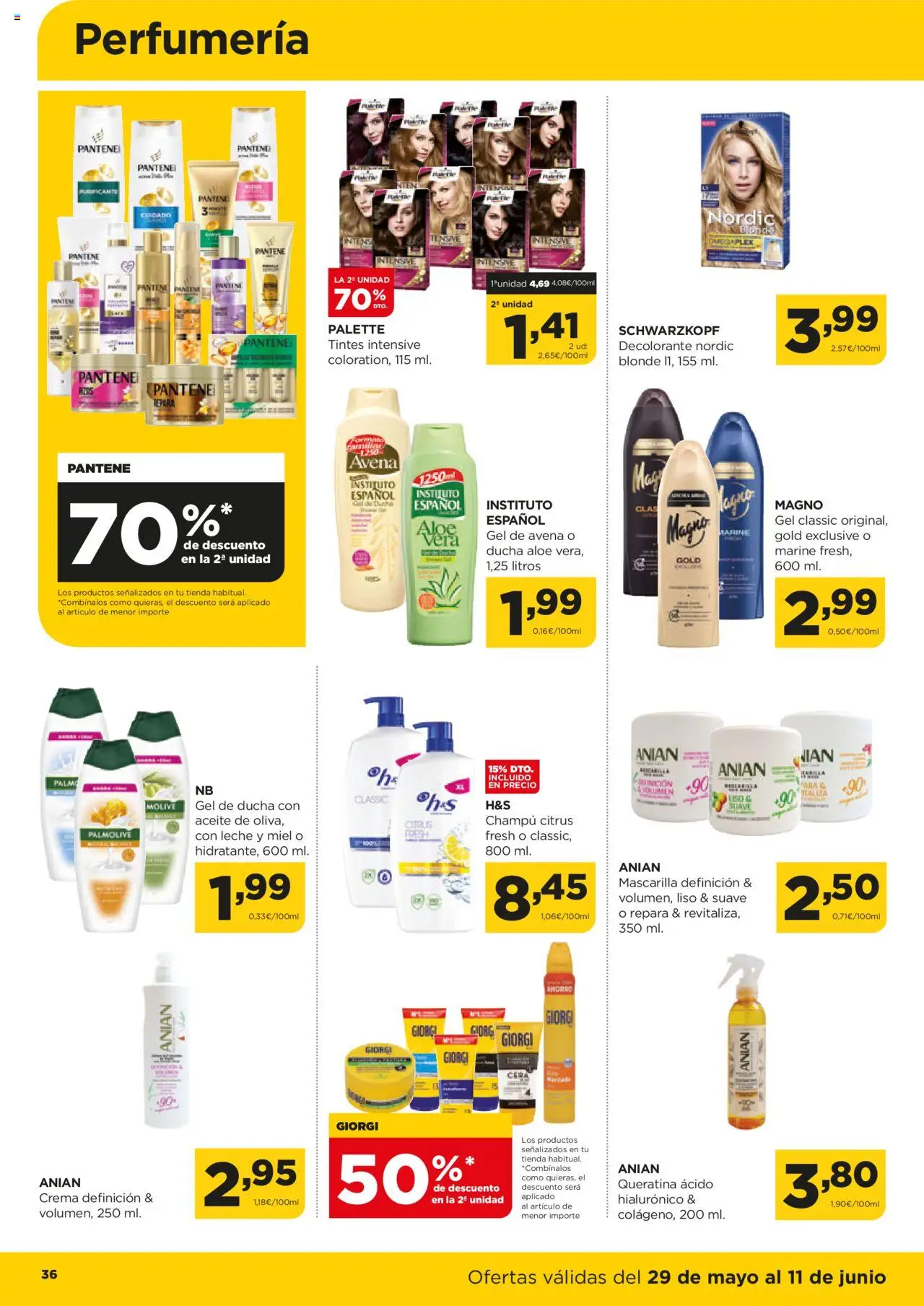 Alimerka folleto Castilla y León │ válido desde el 29.05.2025 | Página: 36 | Productos: Champú, Ψηφιακή κάμερα, Crema, Ducha