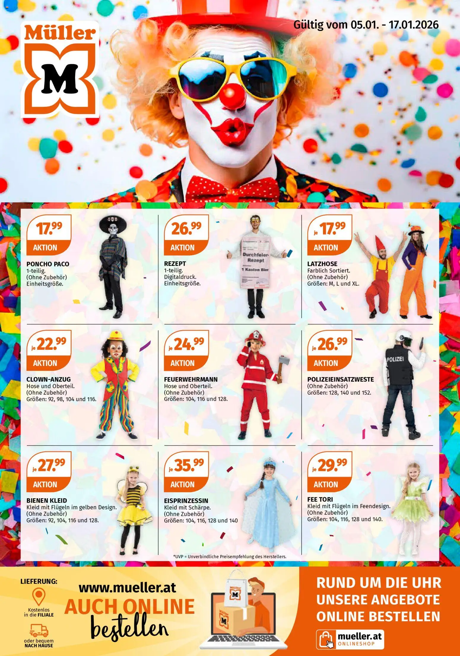 Müller Spielwaren für Groß und Klein gültig ab 05.01.2026 | Seite: 1 | Produkte: Hose, Kleid, Uhr