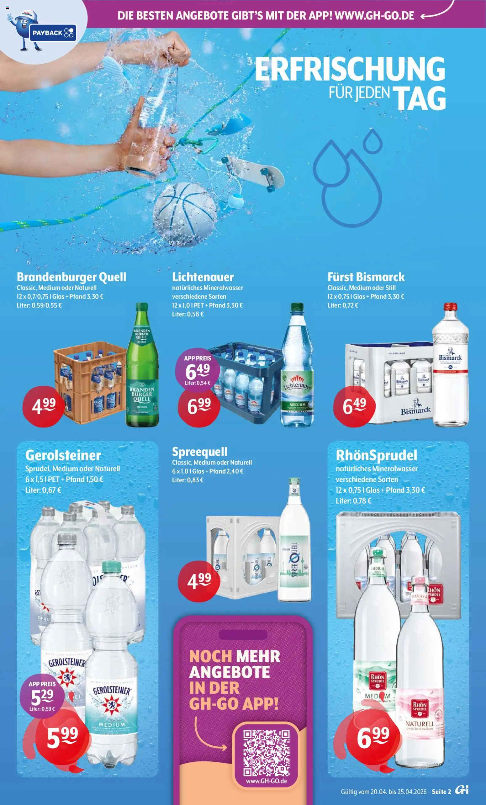 Getränke Hoffmann - Brandenburg – gültig ab 20.04.2026 | Seite: 2 | Produkte: Burger, Mineralwasser, Rhonsprudel, Gerolsteiner