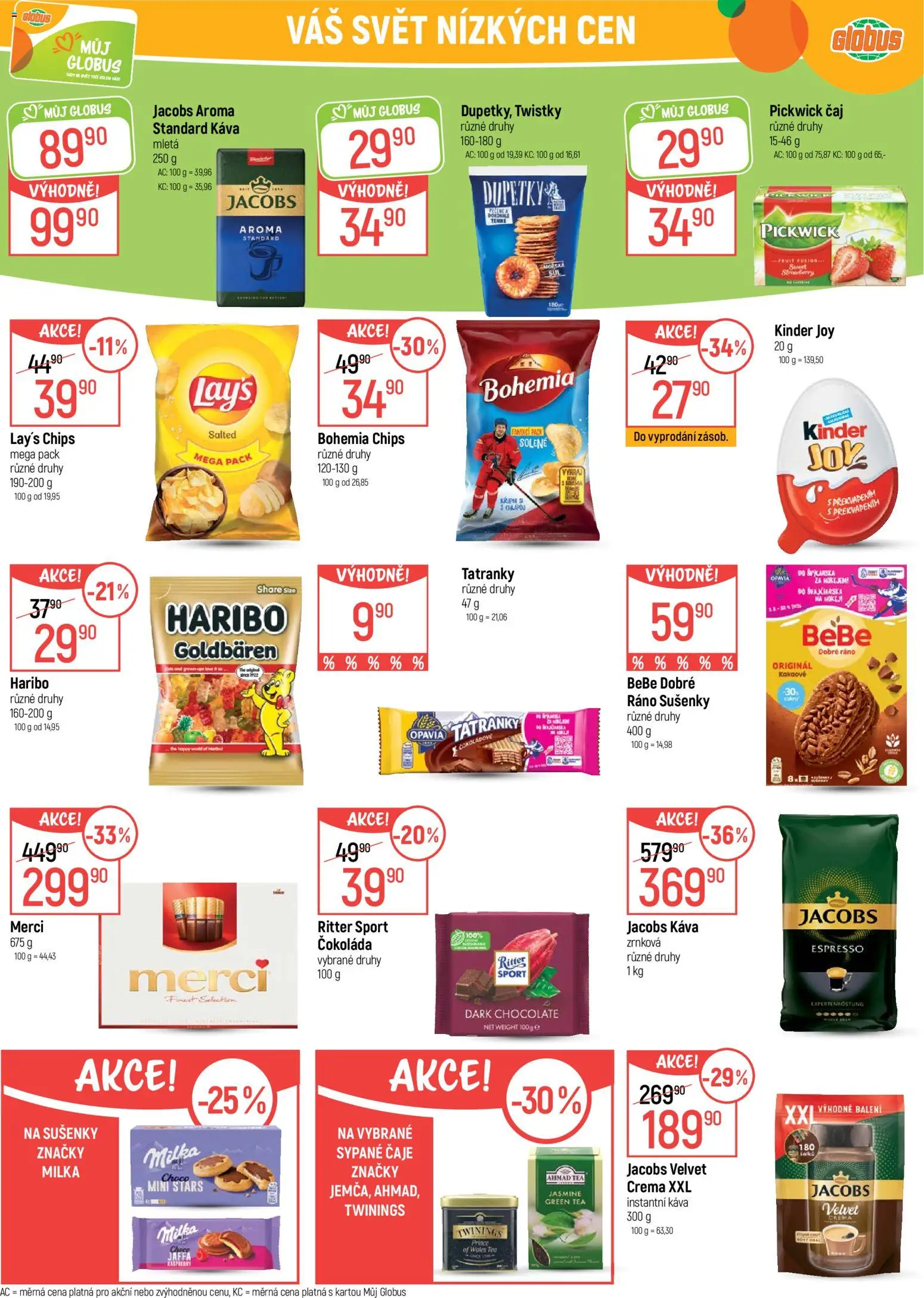 Globus leták - Chomutov od 01.04.2026 | Strana: 25 | Produkty: Káva, Čaje, Velvet, Lay's