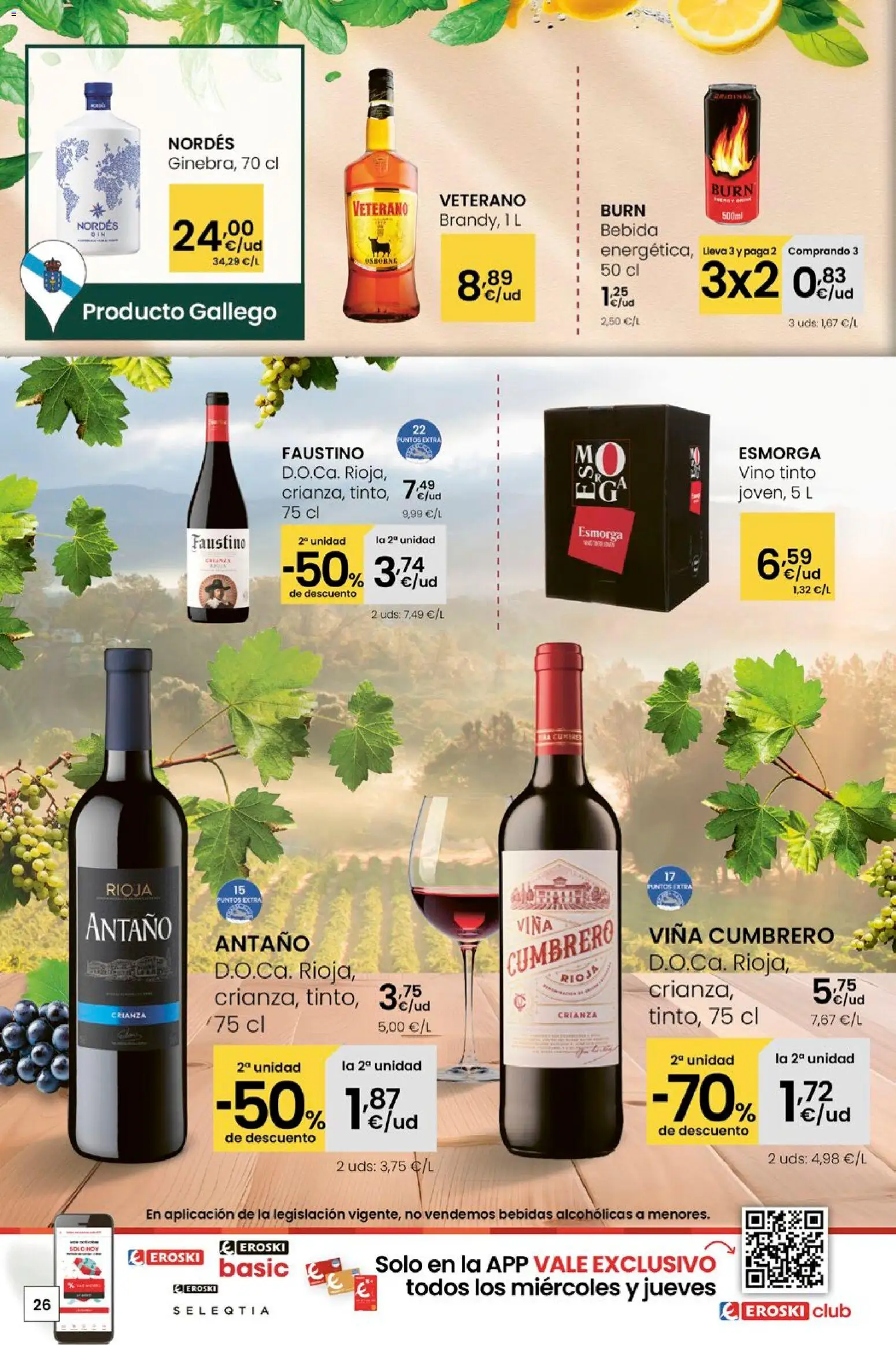 Eroski - Quen ben te quere farache aforrar │ válido desde el 15.01.2026 | Página: 26 | Productos: Vino