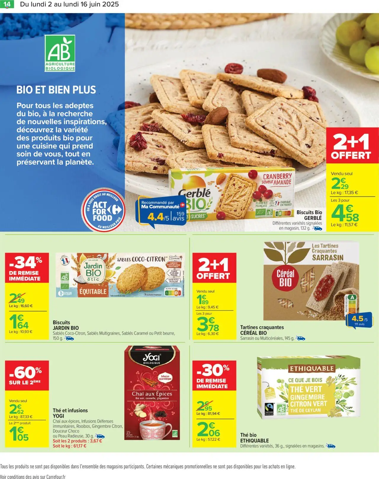  | Page: 16 | Produits: Crackers, Huile, Thé, Biscuits