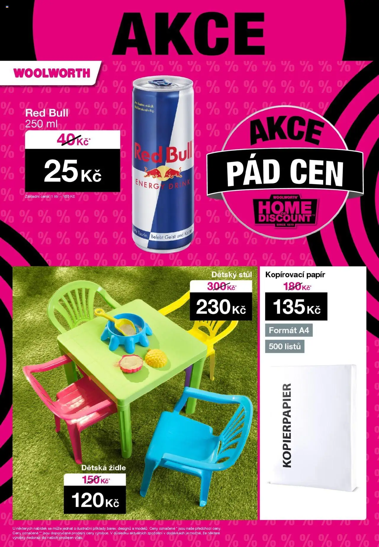 Woolworth leták od 08.08.2025 - akční nabídka | Strana: 20 | Produkty: Red Bull, Stůl, Židle, Energy drink