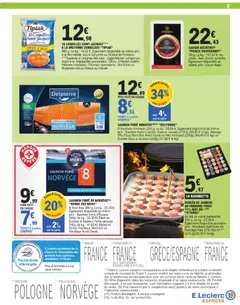 E.Leclerc - Prévisualisation de 10 COQUILLES SAINT-JACQUES*** À LA BRETONNE SURGELÉES "TΙΡΙΑΚ", 10 Coquilles Saint-Jacques à la bretonne surgelées. 900 g. Egalement disponible au même prix : à la Normande, sauce Sancerre ou Fondue de Poireaux. valide à partir de 23.12.2025 | Page: 3