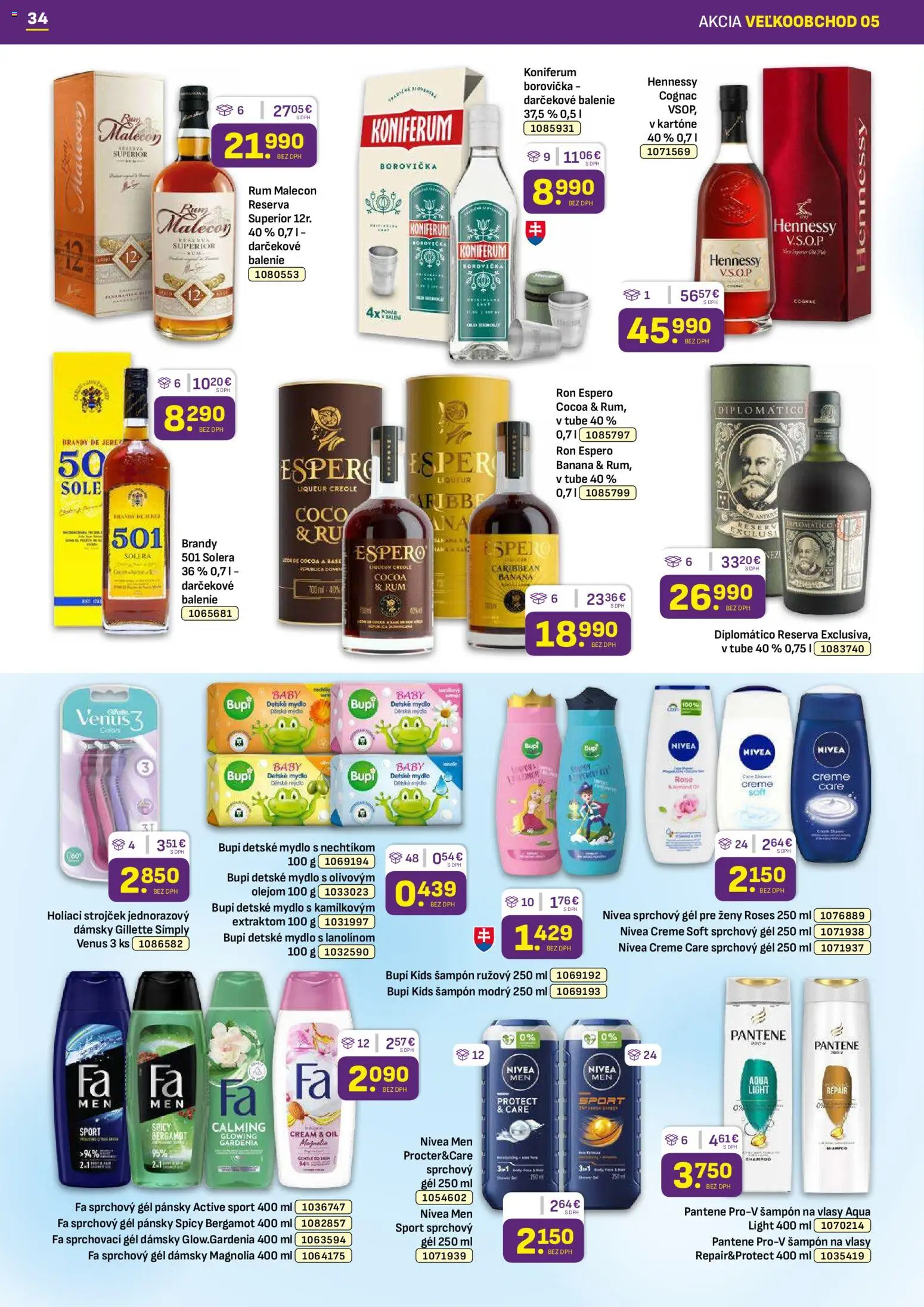 Nové Libex akcie – leták je platný od 02.03.2026 | Strana: 34 | Produkty: Strojček, Holiaci strojček, Sprchový gél