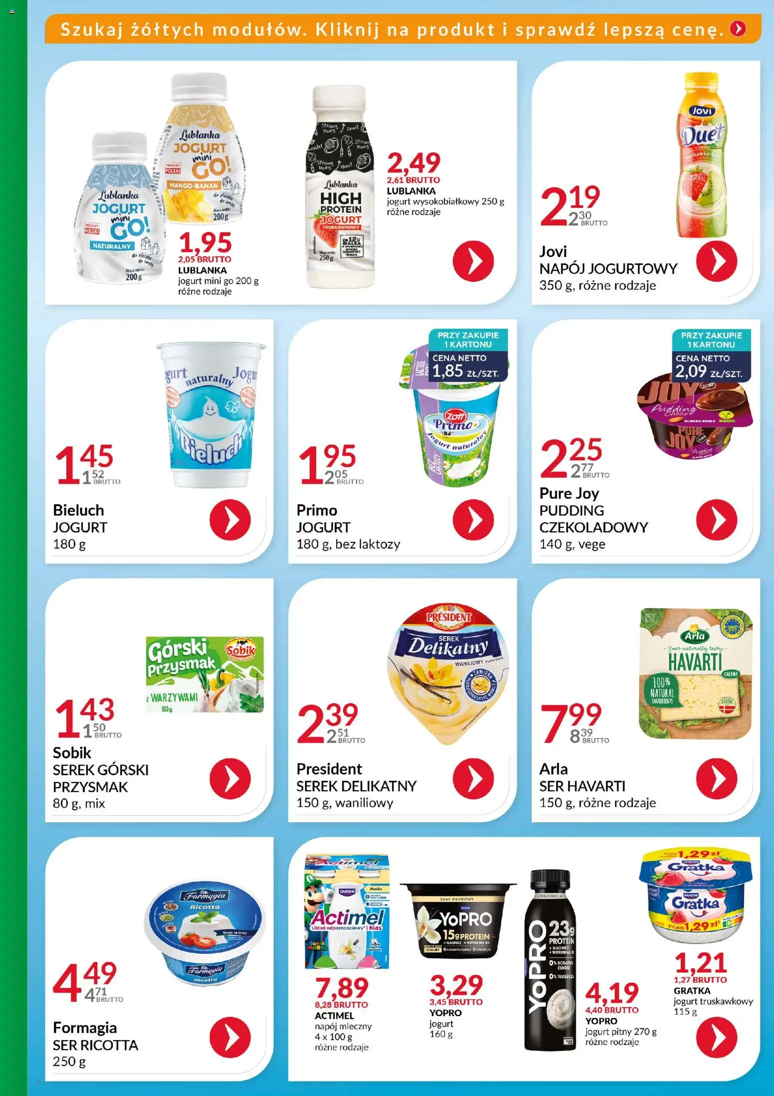 Eurocash Gazetka - Katalog Artykułów Spożywczych od 16.11.2025 | Strona: 4 | Produkty: Bez laktozy, Ser, Jogurt, Ser ricotta