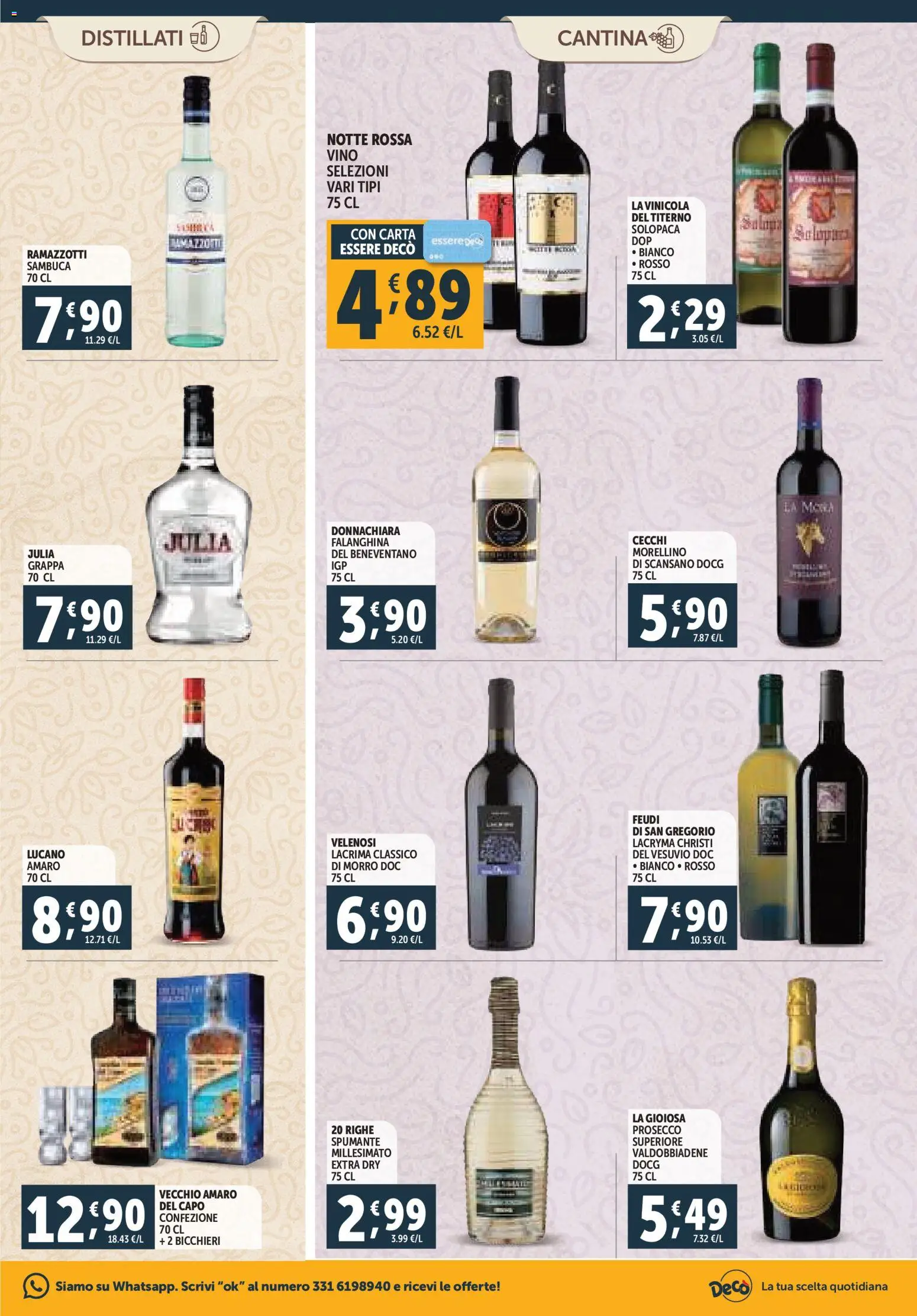 Volantino Decò del 20.11.2025 | Pagina: 17 | Prodotti: Prosecco, Vino, Spumante, Grappa
