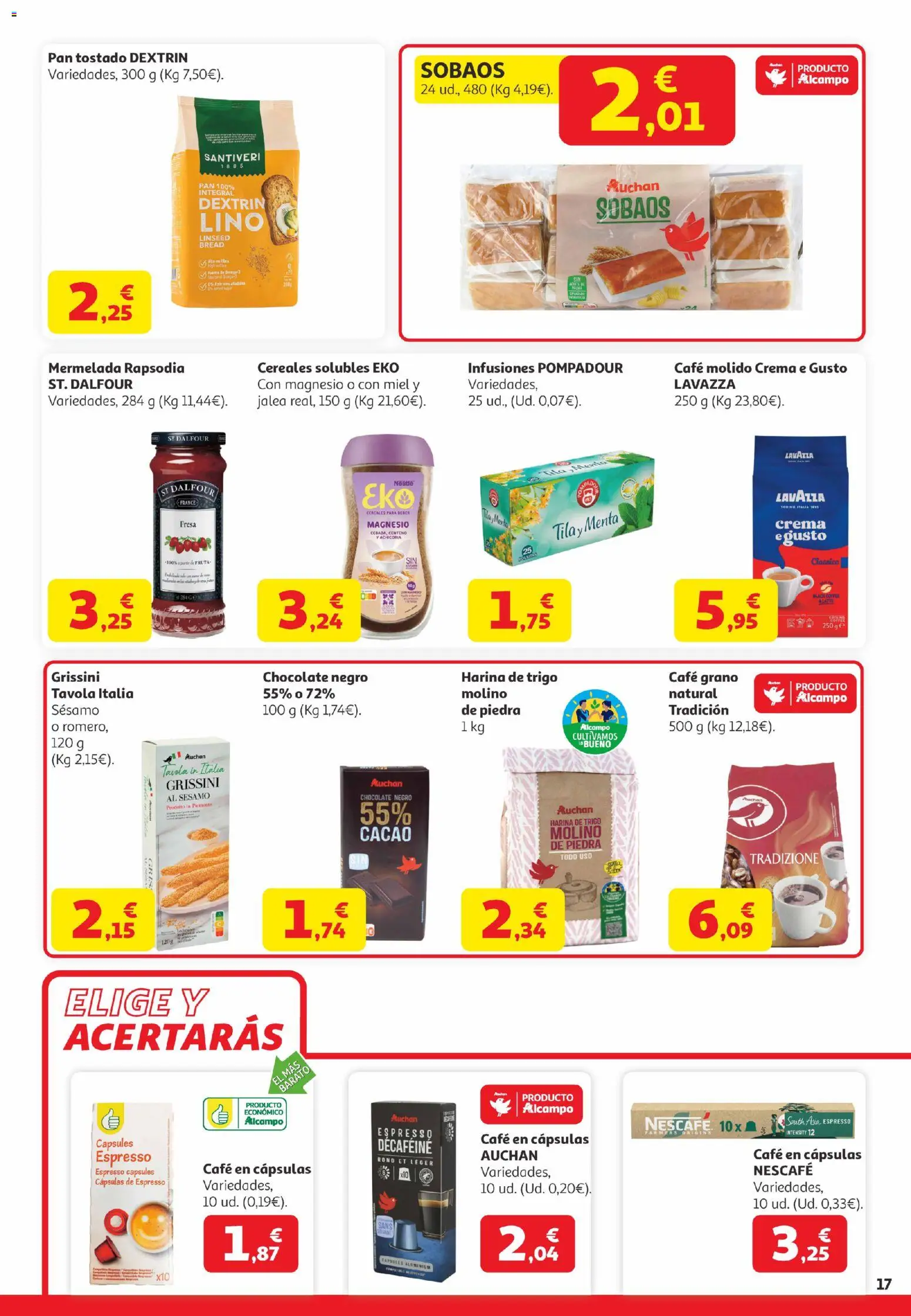 Alcampo Canarias │ válido desde el 21.04.2026 | Página: 17 | Productos: Ψηφιακή κάμερα, Pan, Café, Chocolate