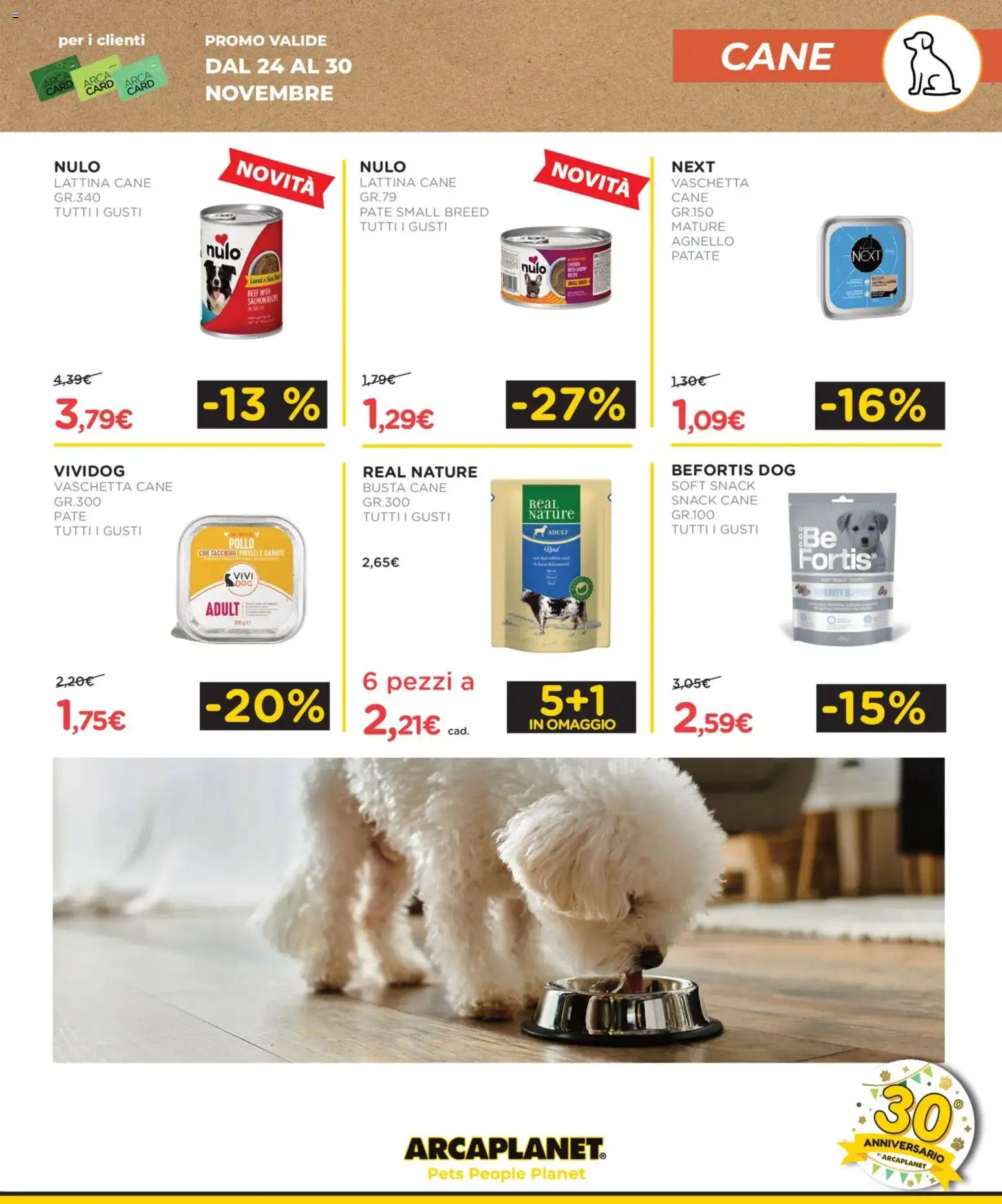 Volantino Arcaplanet del 24.11.2025 | Pagina: 21 | Prodotti: Paté, Patate, Carote, Agnello
