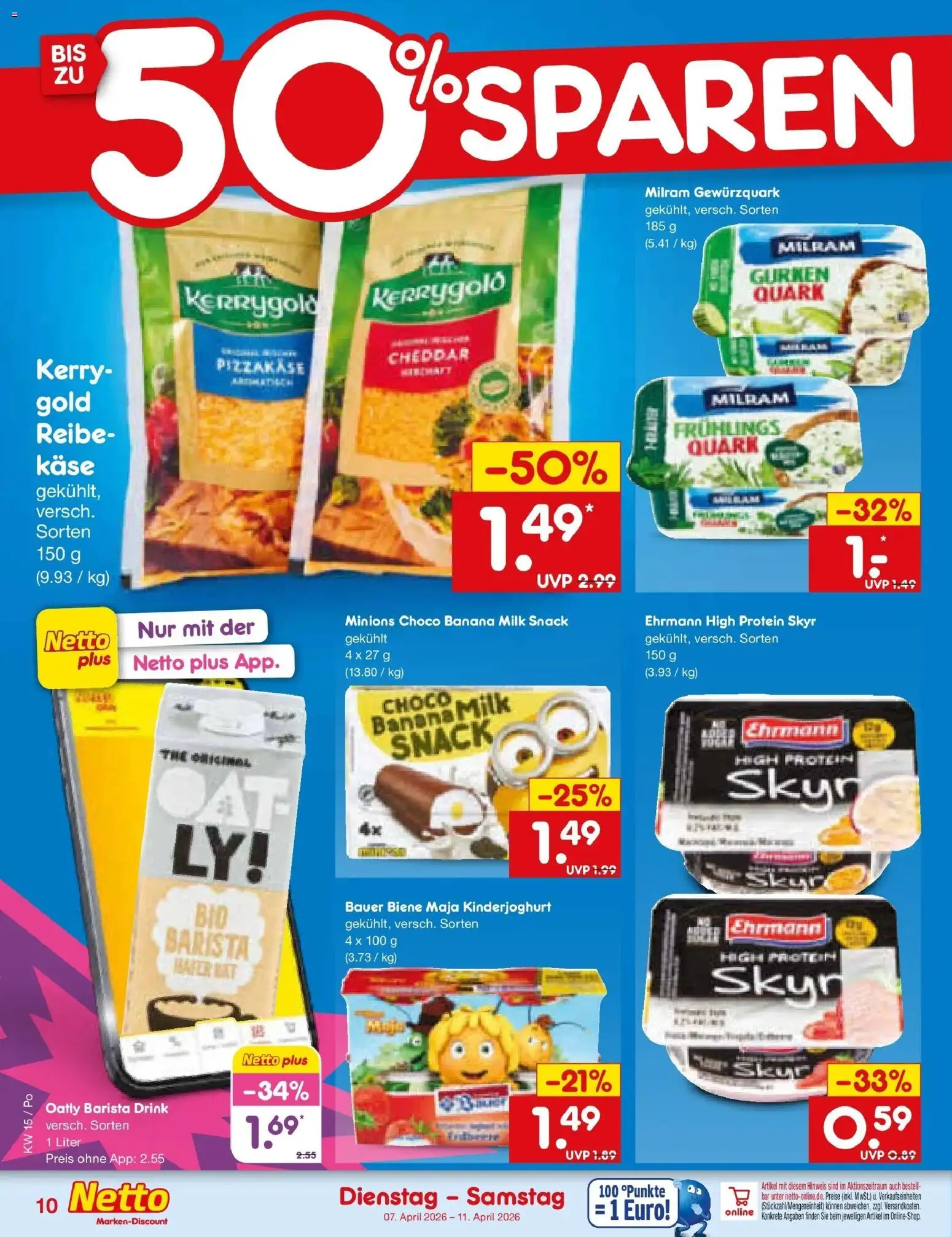 Netto Marken-Discount Prospekt Selb	 – gültig ab 05.04.2026 | Seite: 12 | Produkte: Quark, Skyr, Milram, Gurken