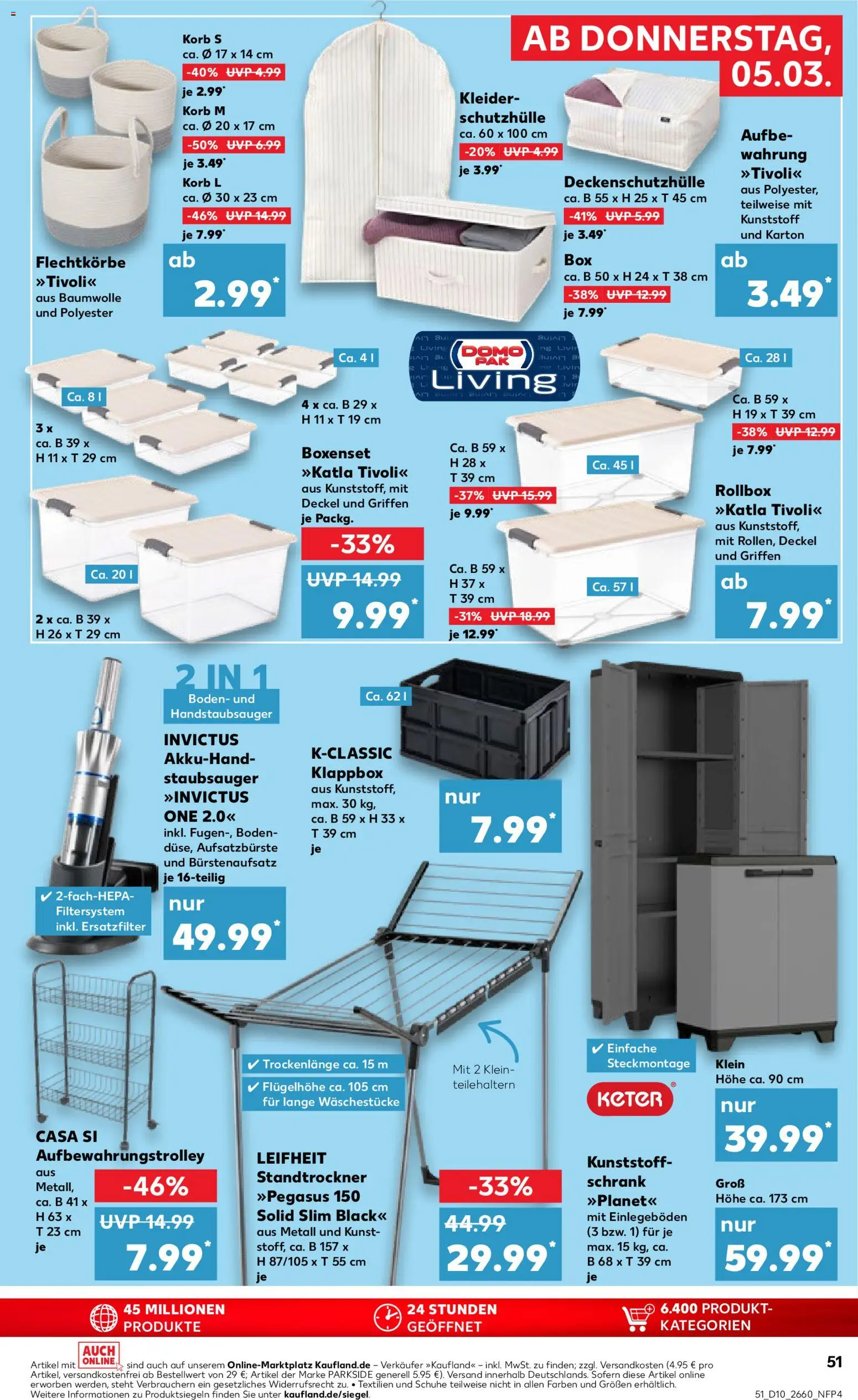 Kaufland prospekt Hannover	 – gültig ab 05.03.2026 | Seite: 51 | Produkte: Staubsauger, Schrank, Box, Korb