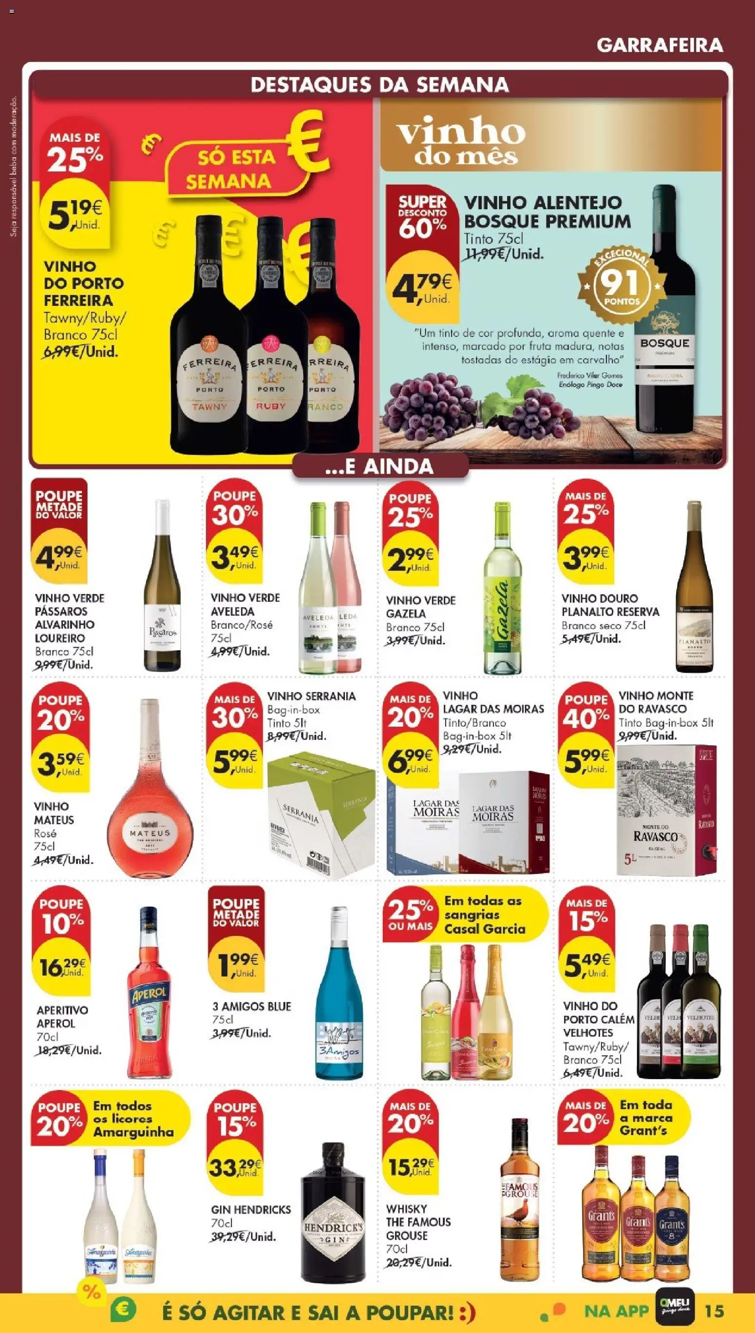 Pingo Doce Poupe Esta Semana Madeira │ válido de 17.02.2026 | Página: 15 | Produtos: Whisky, Aperol, Vinho, Gin