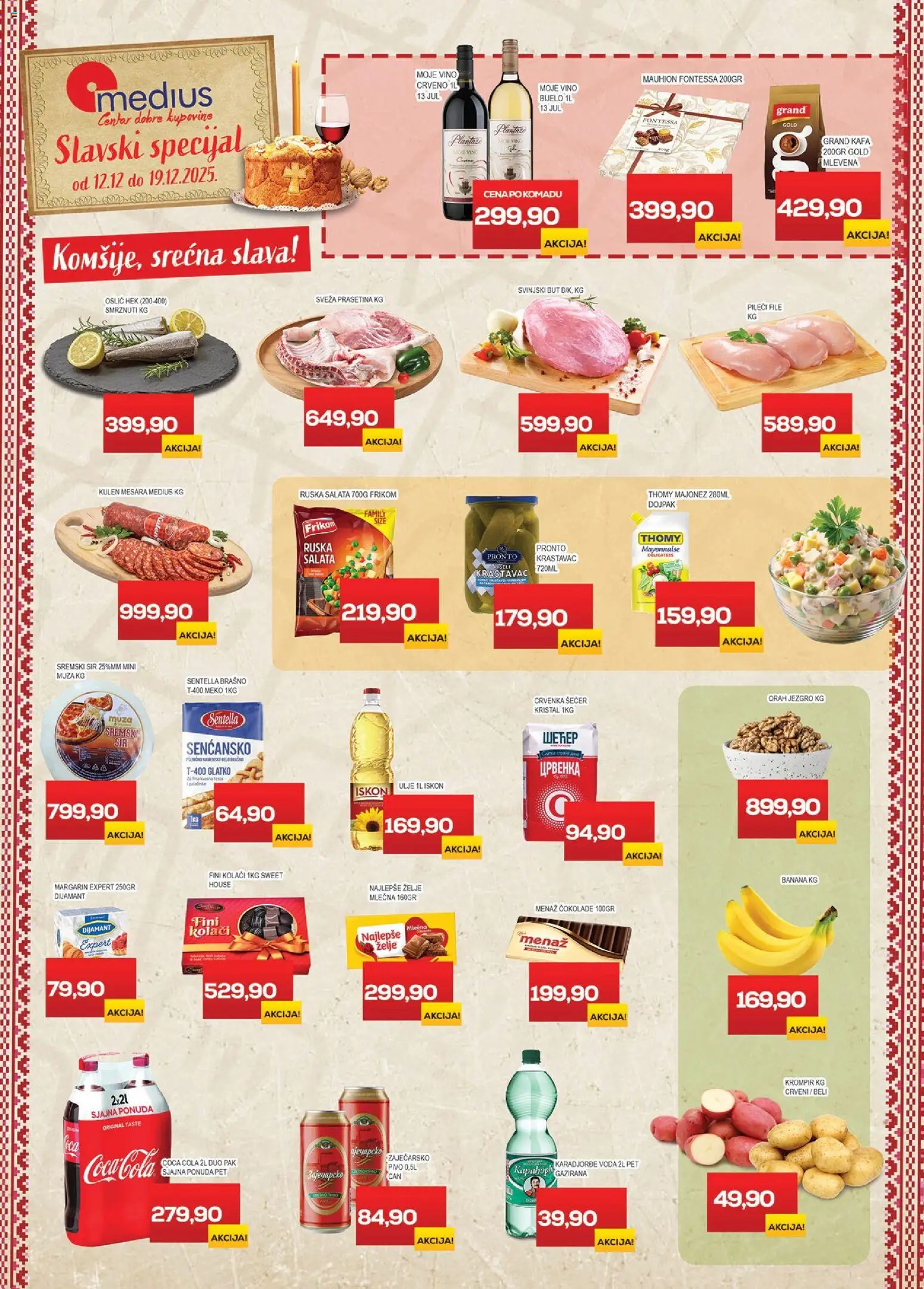 Medius katalog - važi od 12.12.2025 | Strana: 1 | Proizvode: Salata, Krompir, Pronto, Voda