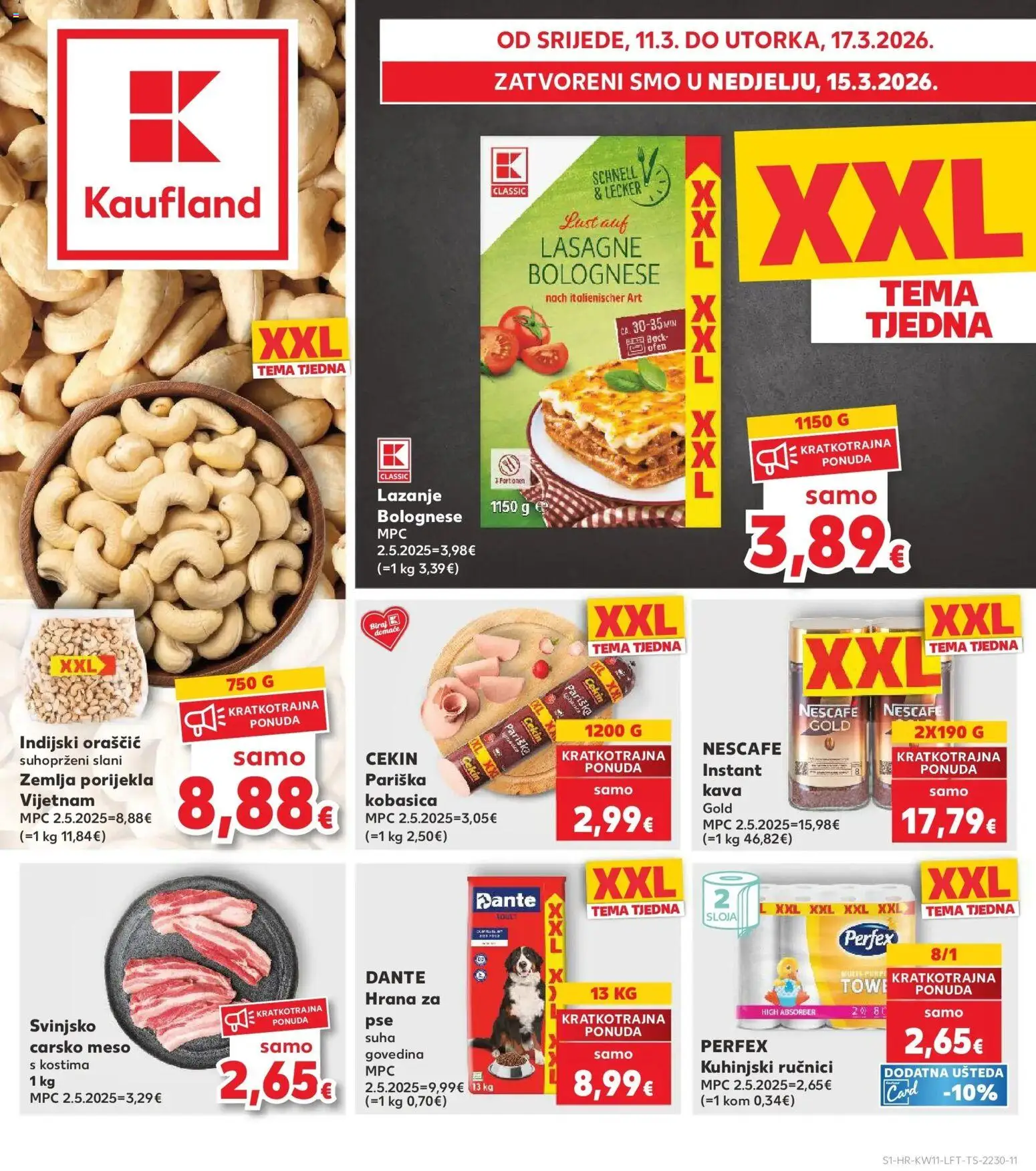 Kaufland katalog | vrijedi od 10.03.2026 | Stranica: 1 | Proizvodi: Nescafe, Meso, Govedina, Kobasica