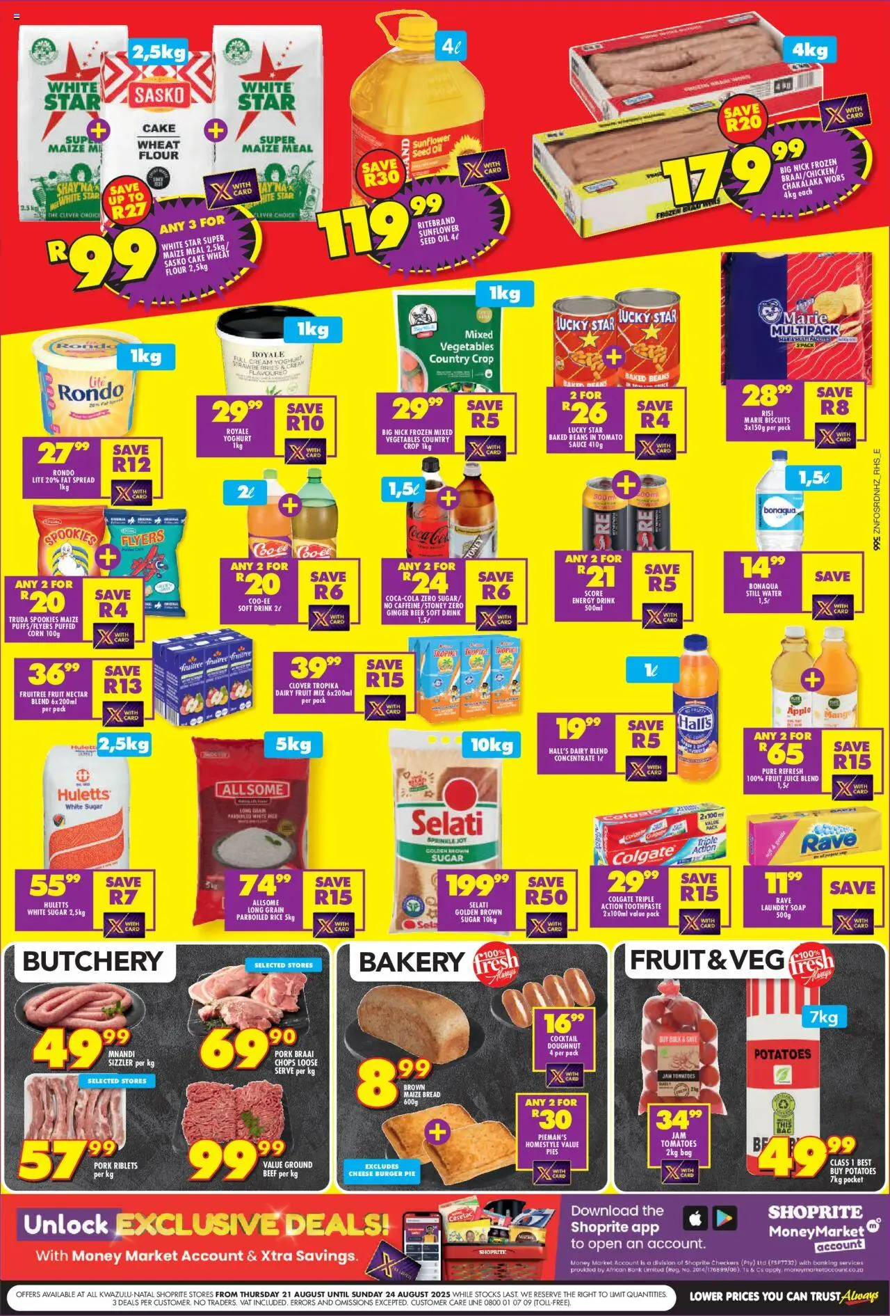 Shoprite KwaZulu-Natal - Low Price Bonanza │ valid from 21.08.2025 | Page: 2 | Products: Jam, Yoghurt, Cheese, Potatoes