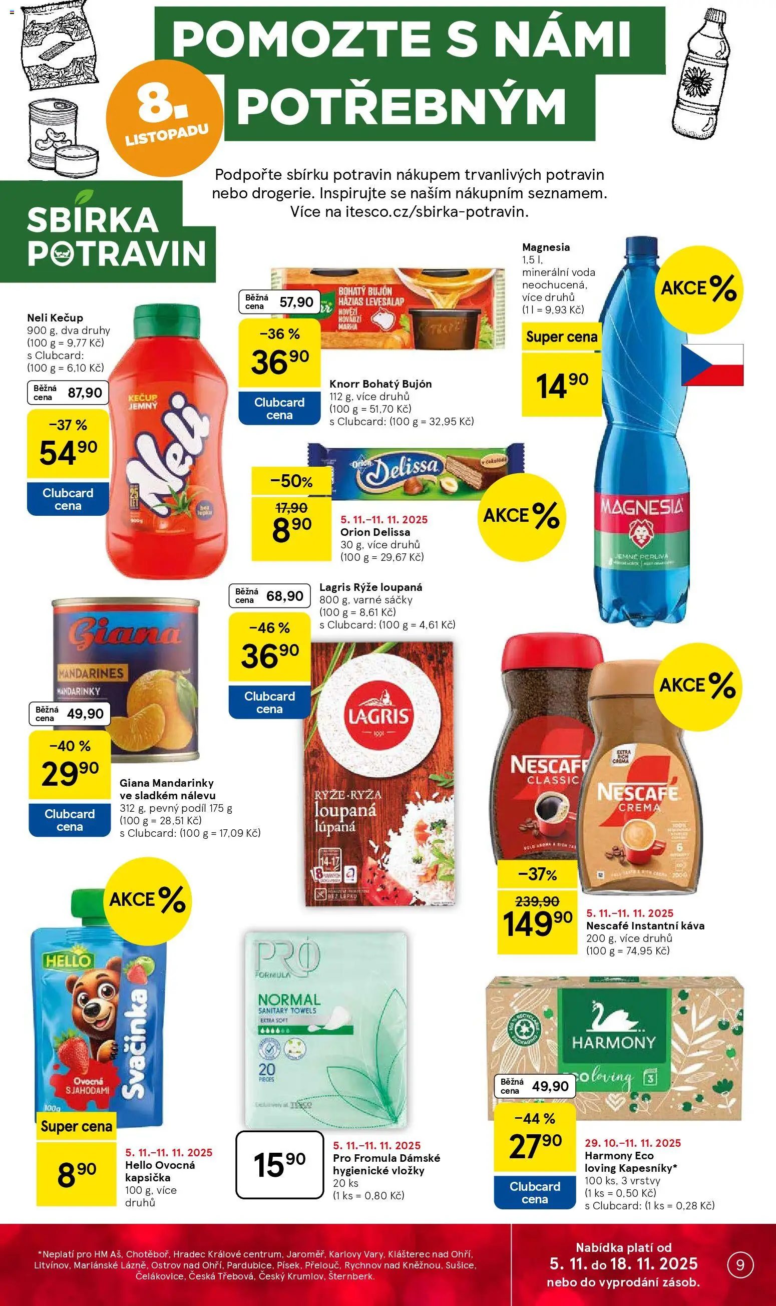 Tesco Black Friday od 05.11.2025 | Strana: 9 | Produkty: Rýže, Kečup, Instantní káva, Minerální voda