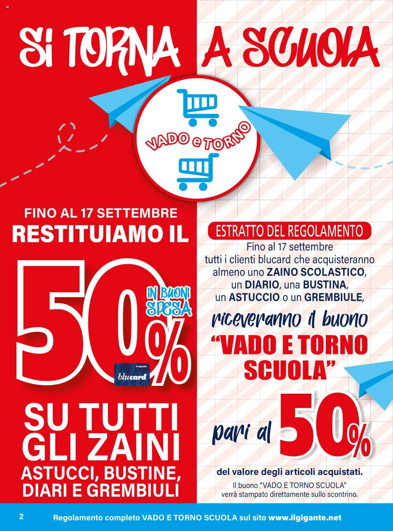 Volantino Il Gigante del 18.08.2025 | Pagina: 2 | Prodotti: Zaino, Astuccio