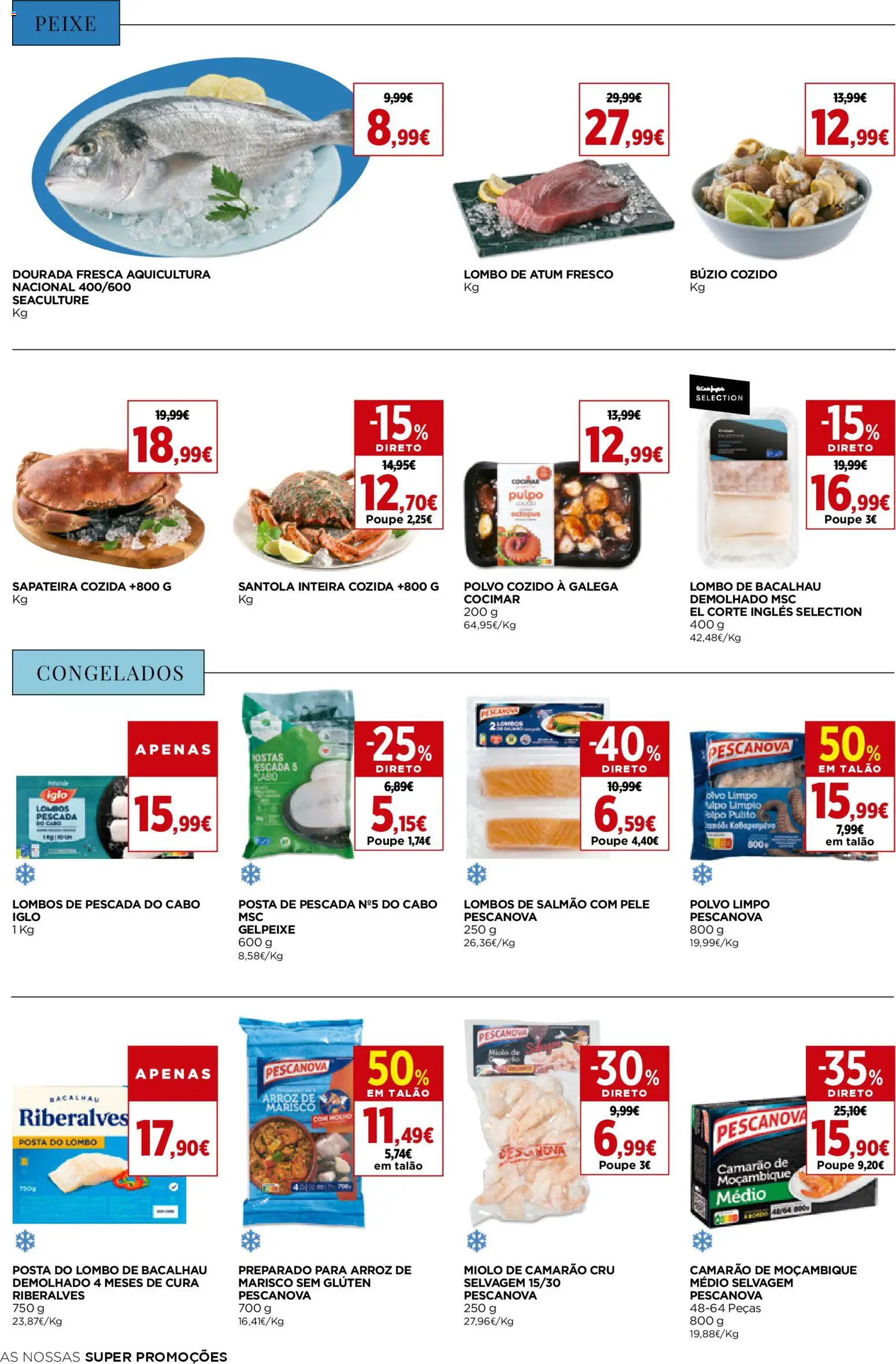 El Corte Ingles folheto │ válido de 16.01.2026 | Página: 20 | Produtos: Bacalhau, Pescada, Camarão, Pescada do cabo