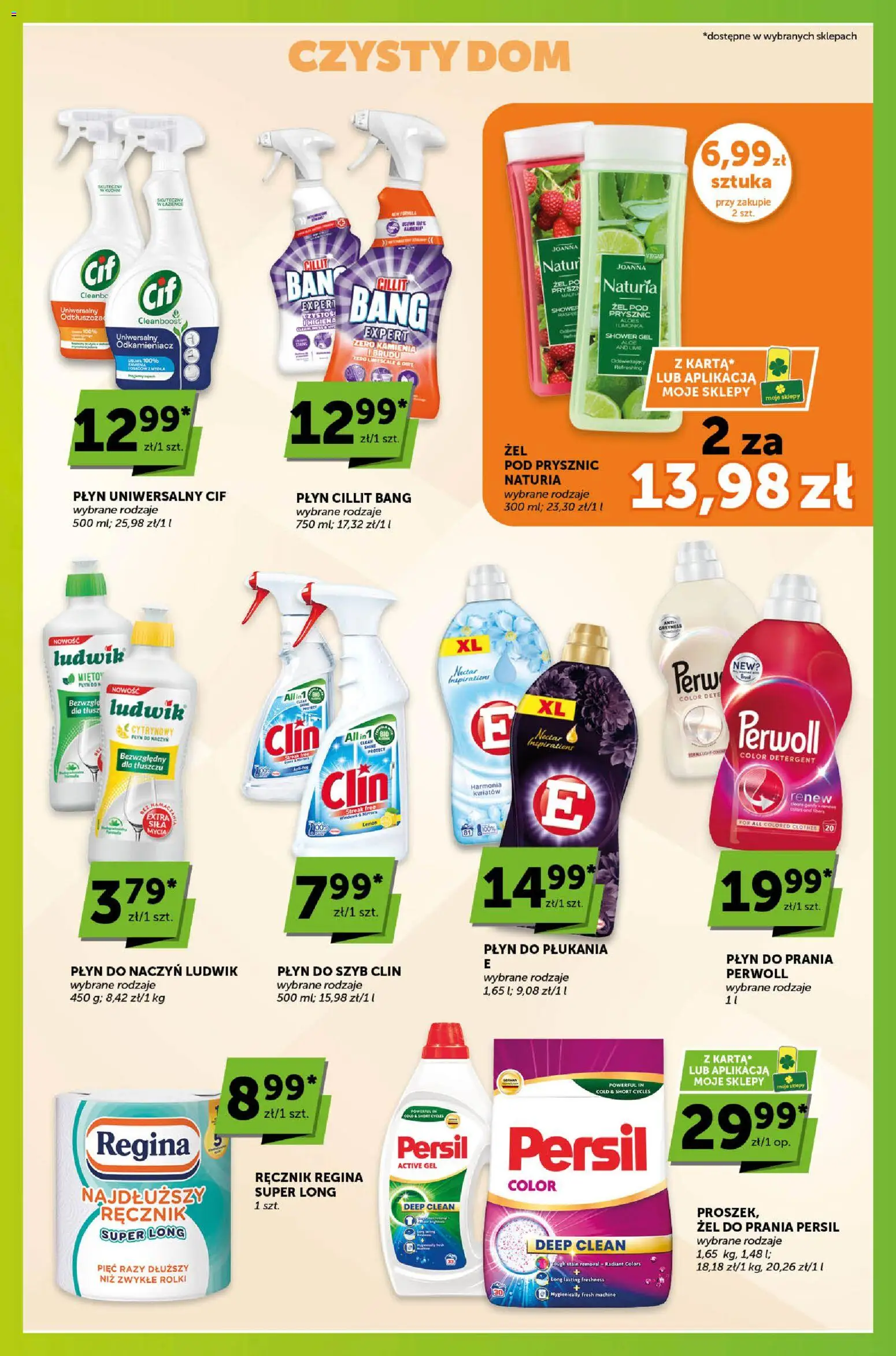 Groszek gazetka - Sprawdź, co więcej od 30.04.2026 | Strona: 6 | Produkty: Karta, Płyn do szyb Clin, Aloes, Prysznic