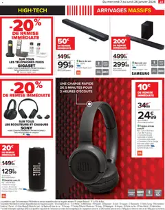 Carrefour - Prévisualisation de Carrefour Arrivages massifs, restez connectés à vos envies valide à partir de 07.01.2026 | Page: 25 | Produits: Écouteurs, Microphone, Enceinte, Barre de son