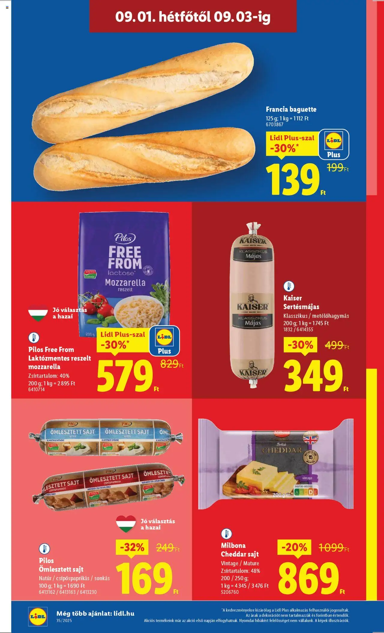 Lidl akciós ujság - amely érvényes a következő dátumtól: 28.08.2025 | Oldal: 62 | Termékek: Mozzarella, Sajt, Cheddar