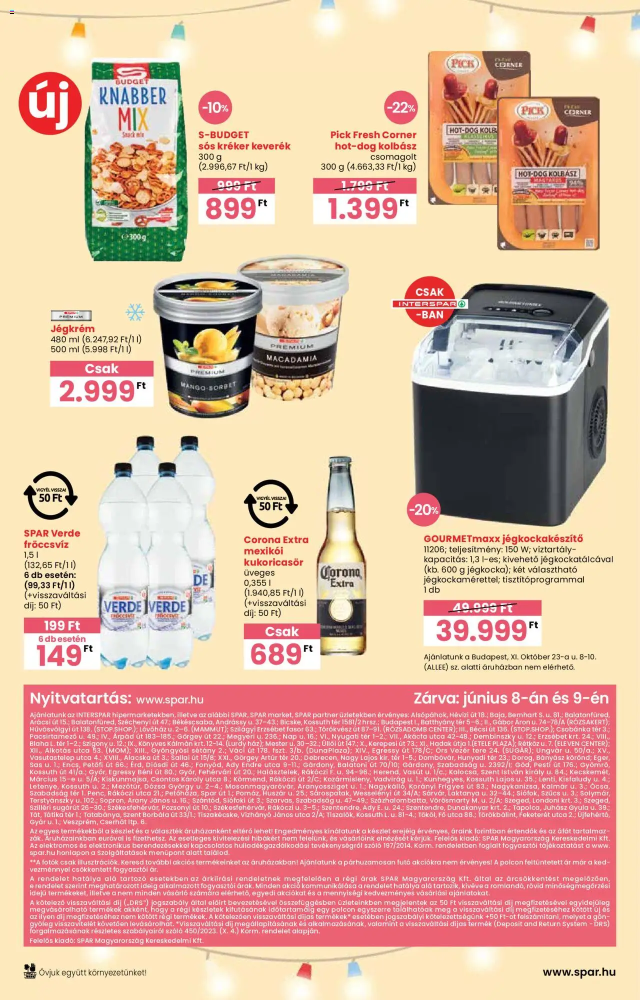 Interspar akciós ujság - amely érvényes a következő dátumtól: 05.06.2025 | Oldal: 20 | Termékek: Kolbász, Pick, Kréker, Jégkrém
