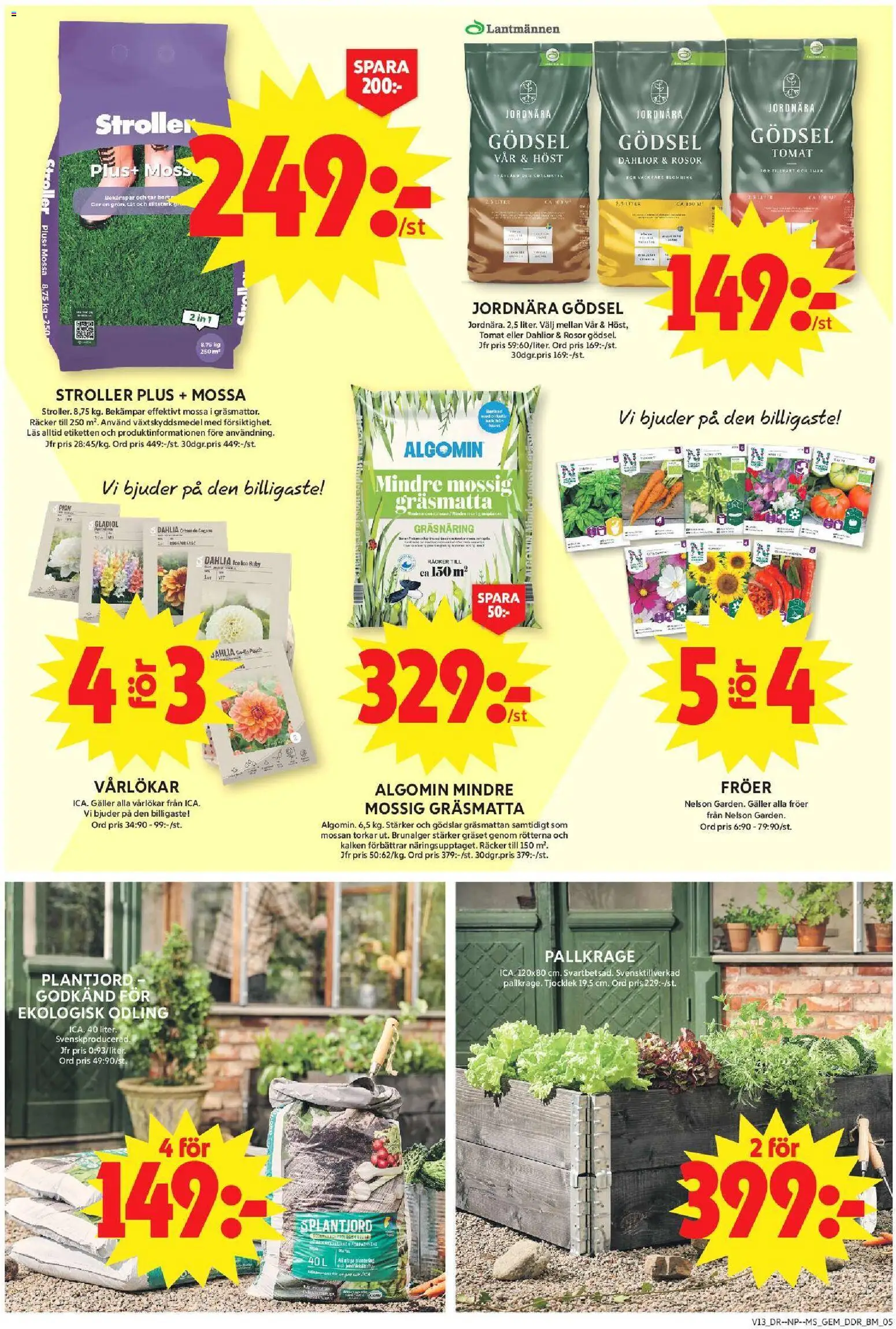 ICA Maxi reklamblad aktuell från 23.03.2026 | Sida: 18 | Produkter: Pallkrage, Gräsnäring, Galler, Mössa